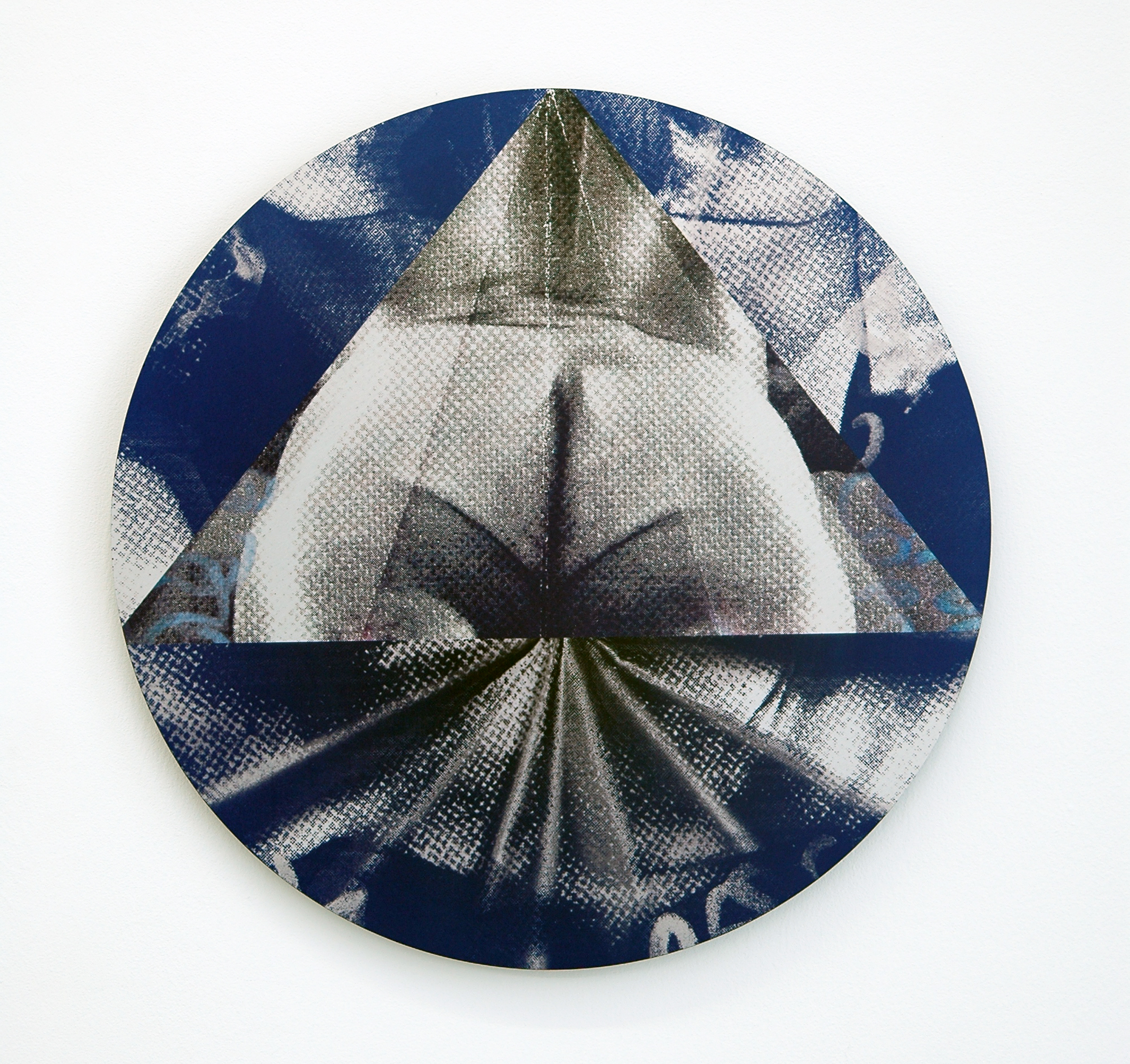 DERIC CARNER Sexual Outlaw, print on metal, 16" diameter, 2014