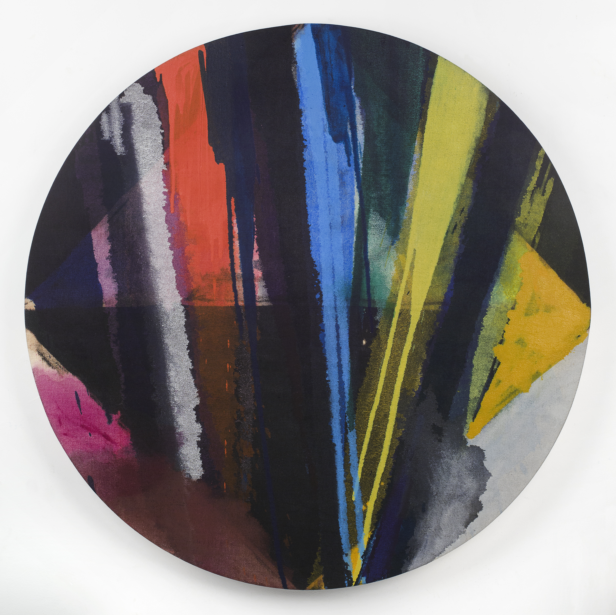   PAMELA JORDEN   Untitled , oil on linen 34" diameter, 2014 