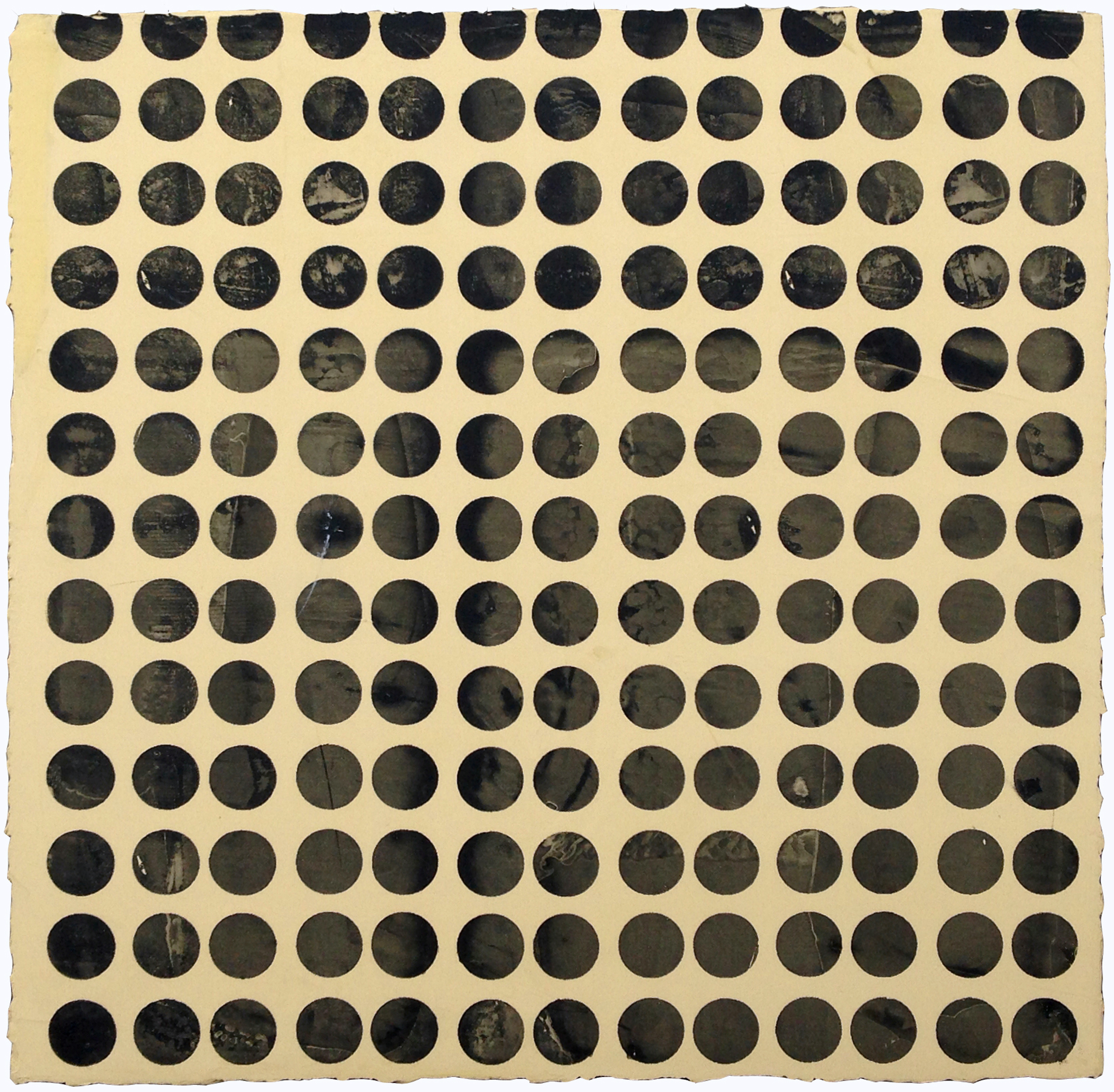 ELISE FERGUSON Mirage , pigmented plaster on MDF panel, 18" x 18", 2014