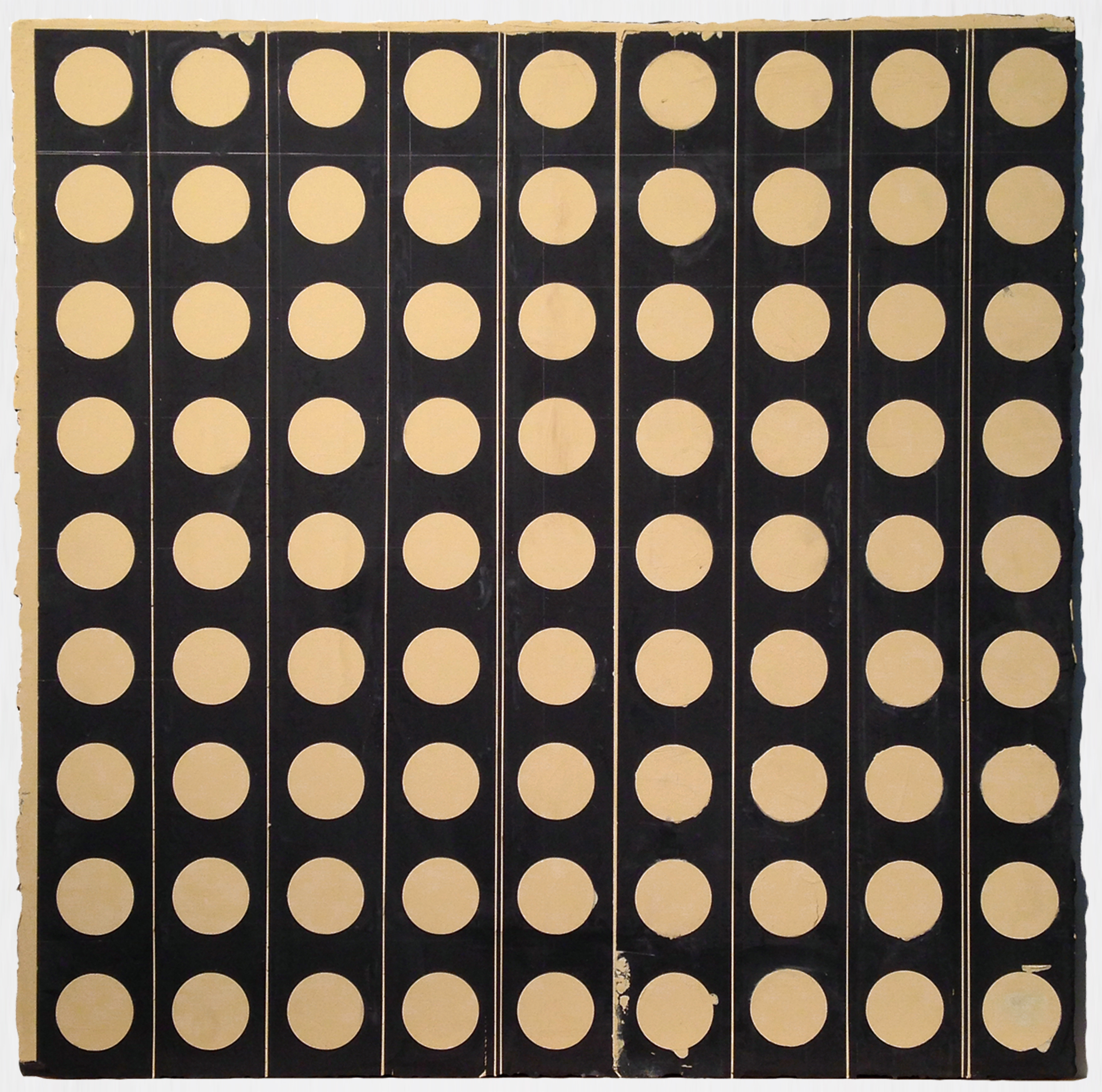   ELISE FERGUSON   Plink , pigmented plaster on MDF panel, 24" x 24", 2014 