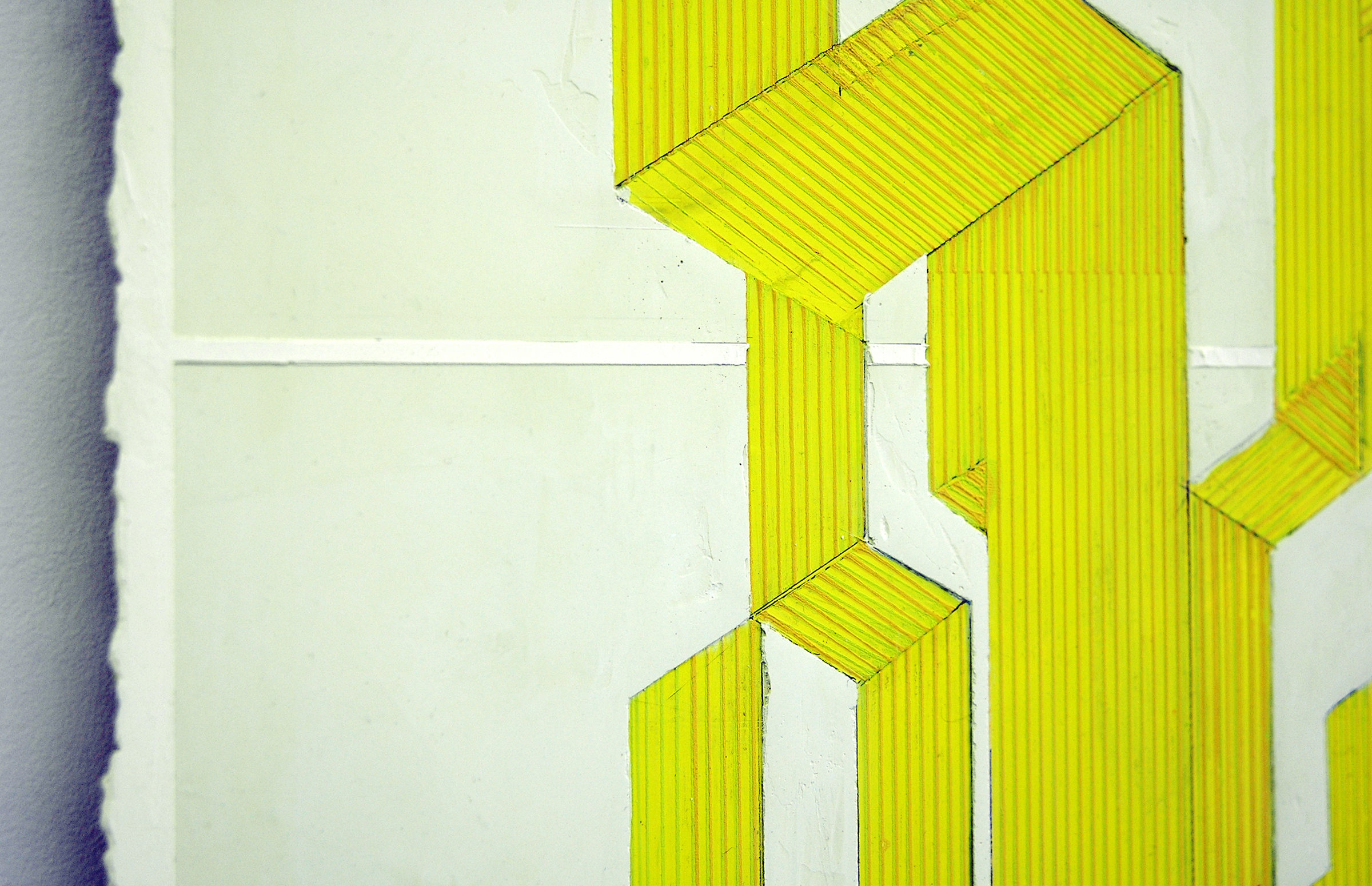   ELISE FERGUSON  (detail) &nbsp;Table , pigmented plaster on MDF panel, 36" x 24", 2014 