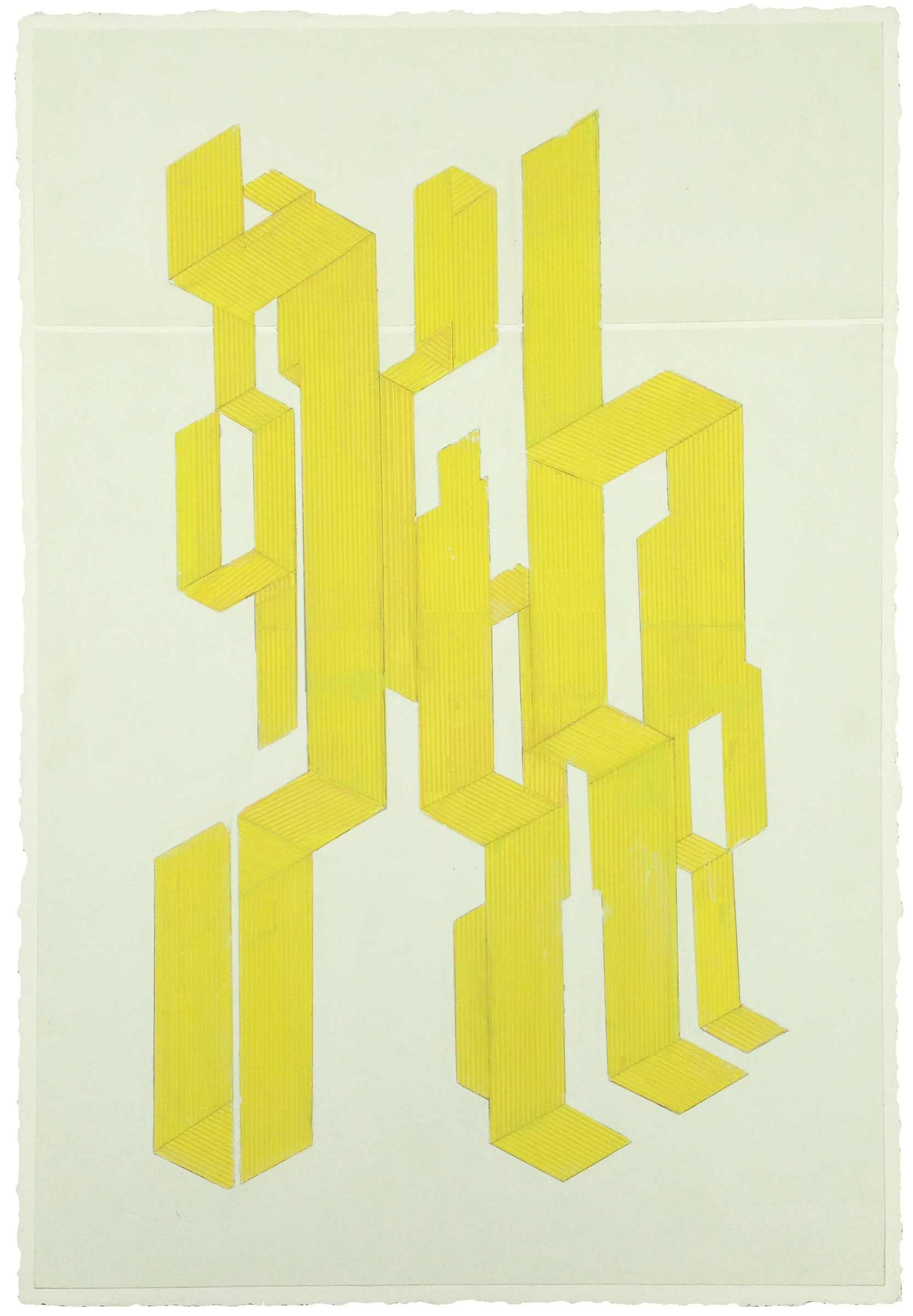 ELISE FERGUSON Table , pigmented plaster on MDF panel, 36" x 24", 2014