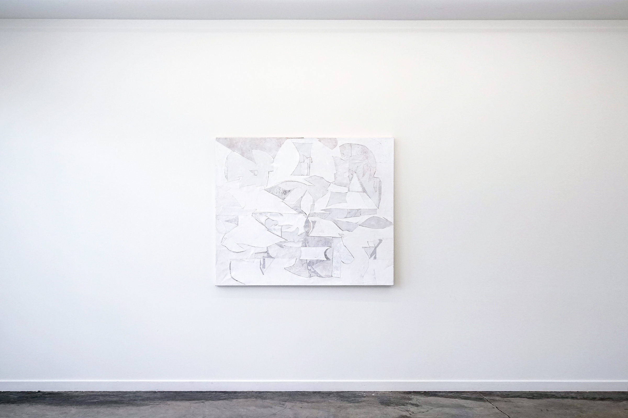   RYAN WALLACE   Lenakaeia 2 , enamel, acrylic, canvas, linen, aluminum, fiberglass, 48" x 58", 2017 