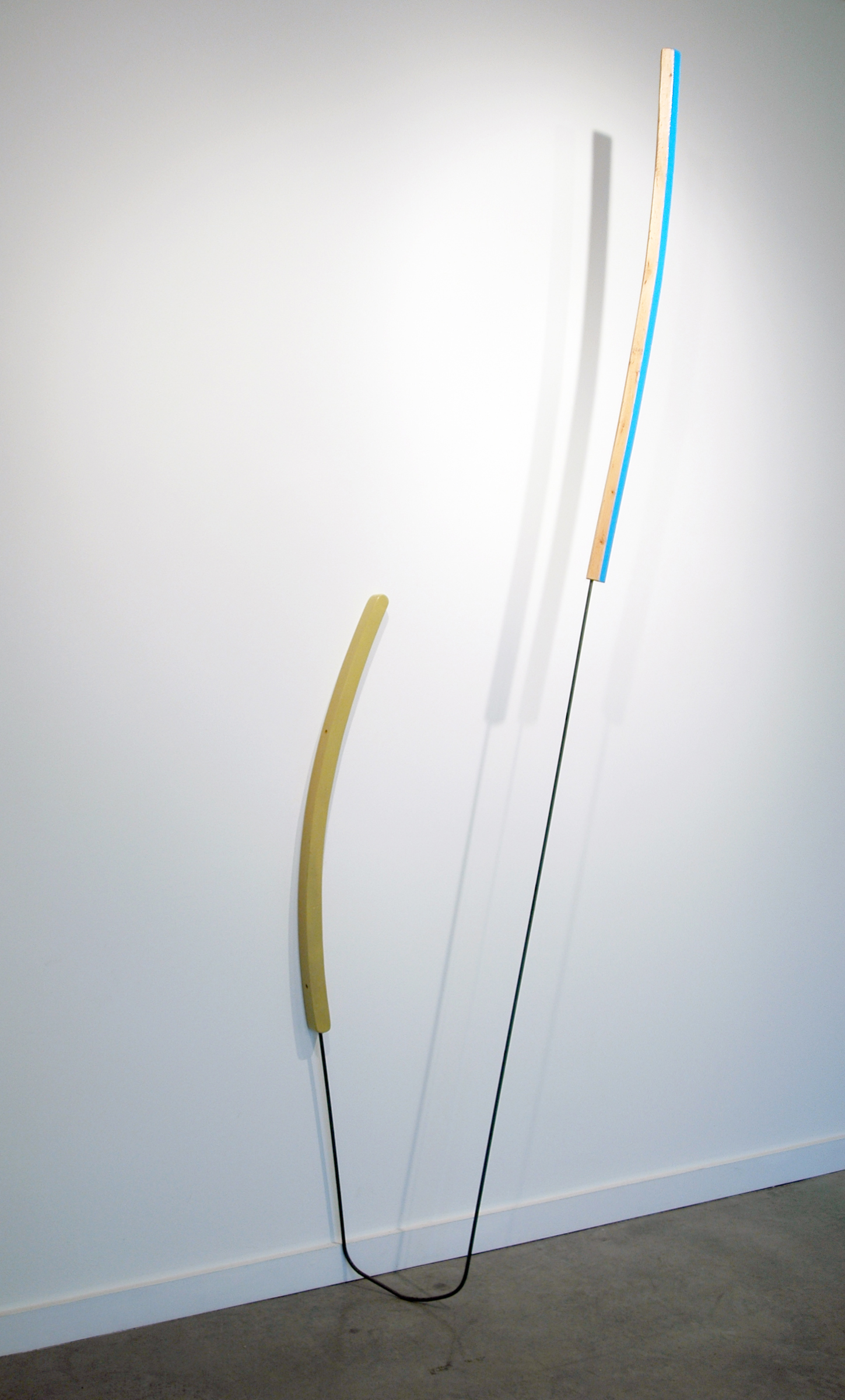   KIRK STOLLER   Untitled (prong) , wood, acrylic, metal and resin, 103" H x 26" W x 14" D 