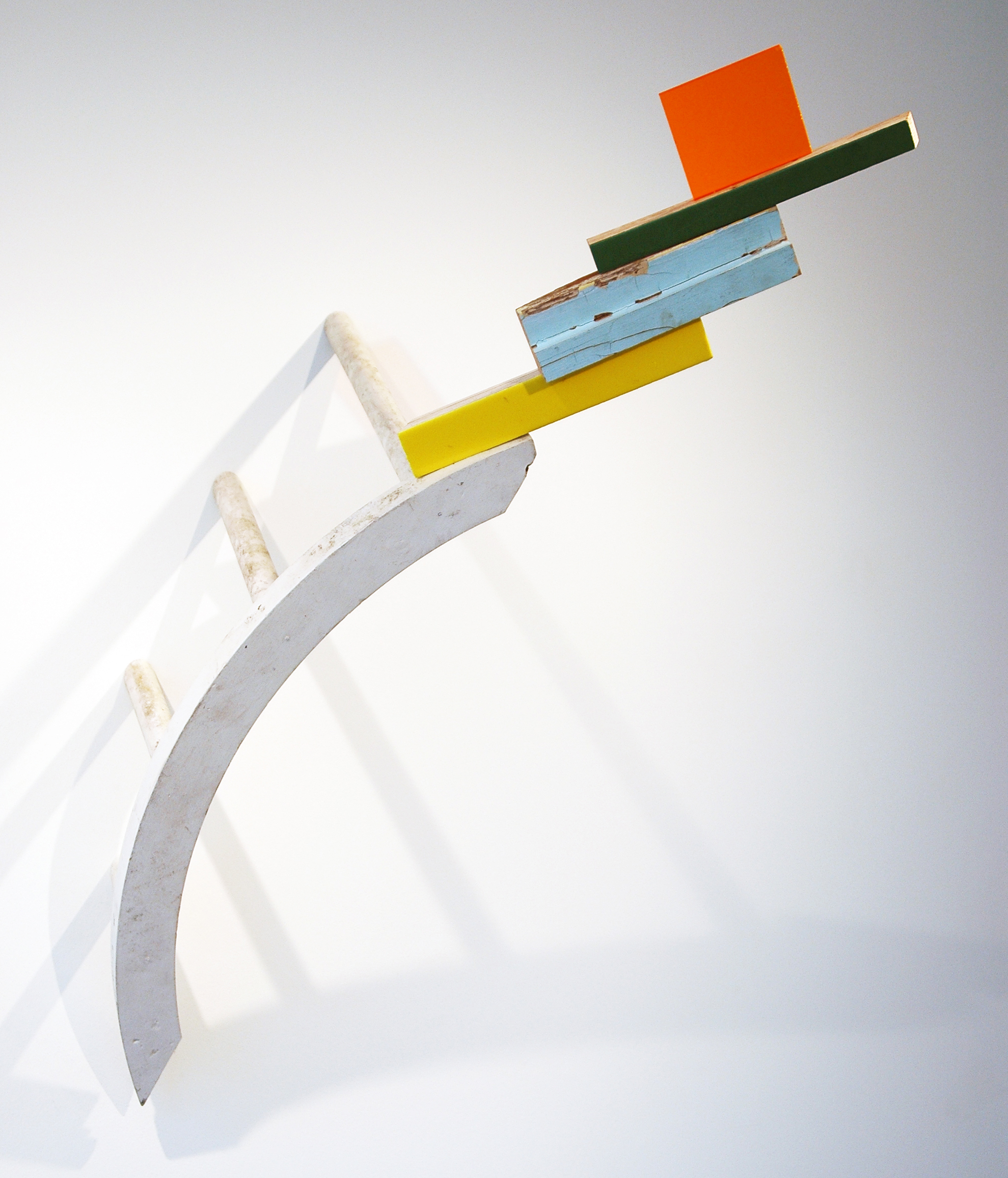   KIRK STOLLER  Untitled (rainbow), wood, acrylic, plexiglass and resin, 29" x 24" x 42" 