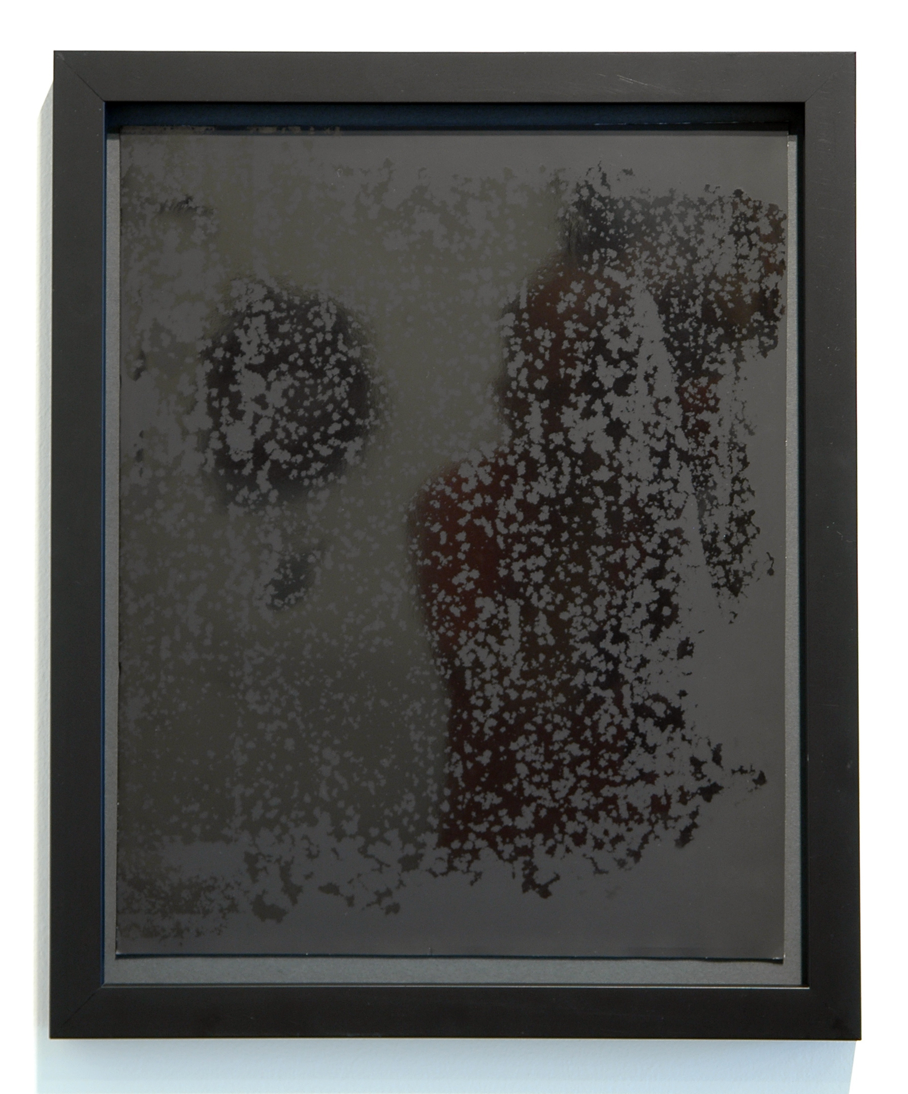 WITH CINDER BLOCKS WE FLATTEN OUR PHOTOGRAPHS C. Wright Daniel, Untitled (Burnished 1) , unique silver gelatin print, 16.25" x 13.25" (framed), 2013