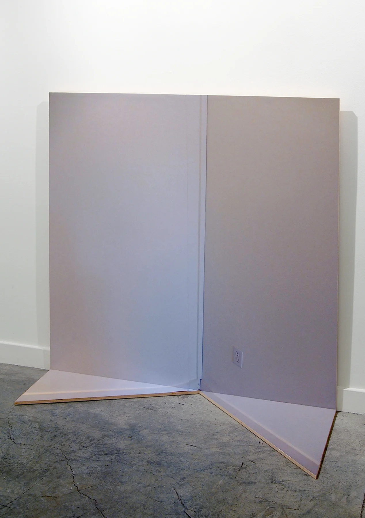 WITH CINDER BLOCKS WE FLATTEN OUR PHOTOGRAPHS Emma Spertus, Corner , ink jet print on plywood, 44" x 44" x 16.25", 2013