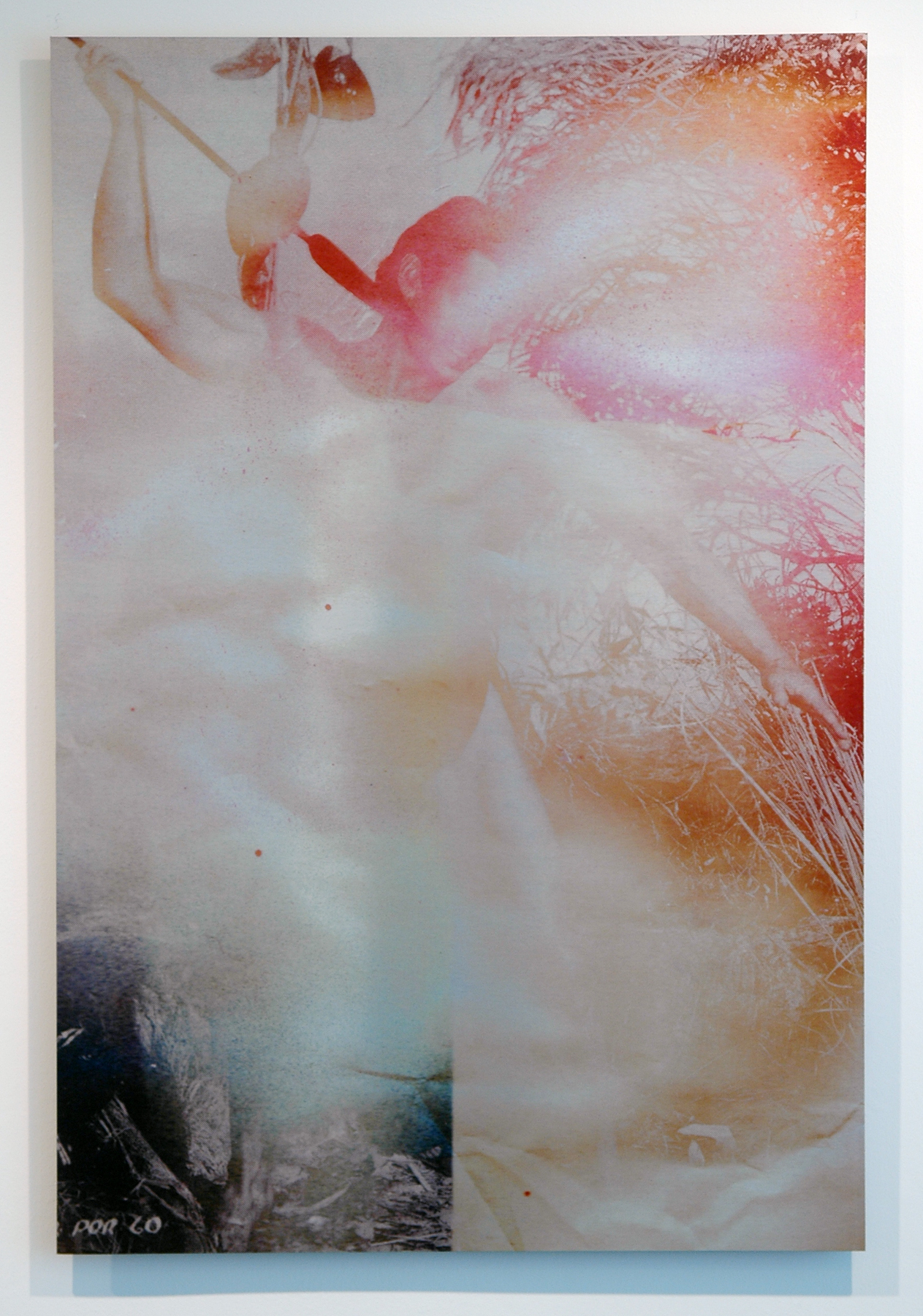   WITH CINDER BLOCKS WE FLATTEN OUR PHOTOGRAPHS  Deric Carner,&nbsp; Gordon I , pigment print on brushed aluminum, unique, 45" x 30", 2012 