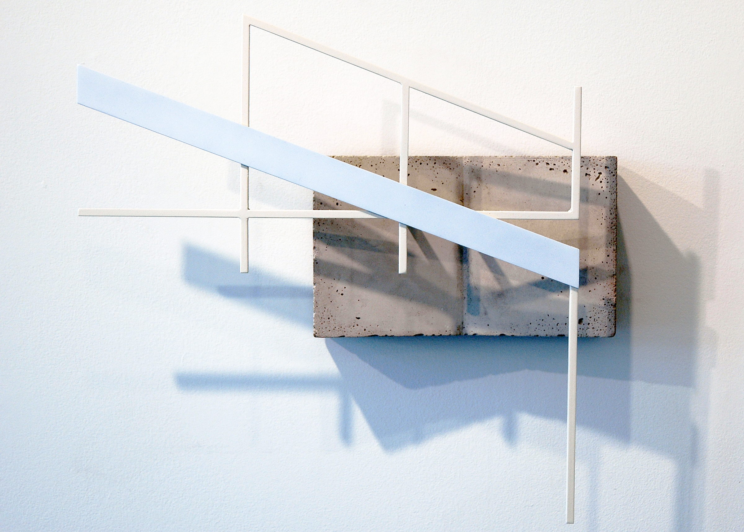   JONATHAN RUNCIO   Untitled , concrete, steel and enamel, 15.75" x 17.25" x 4.25", 2013 