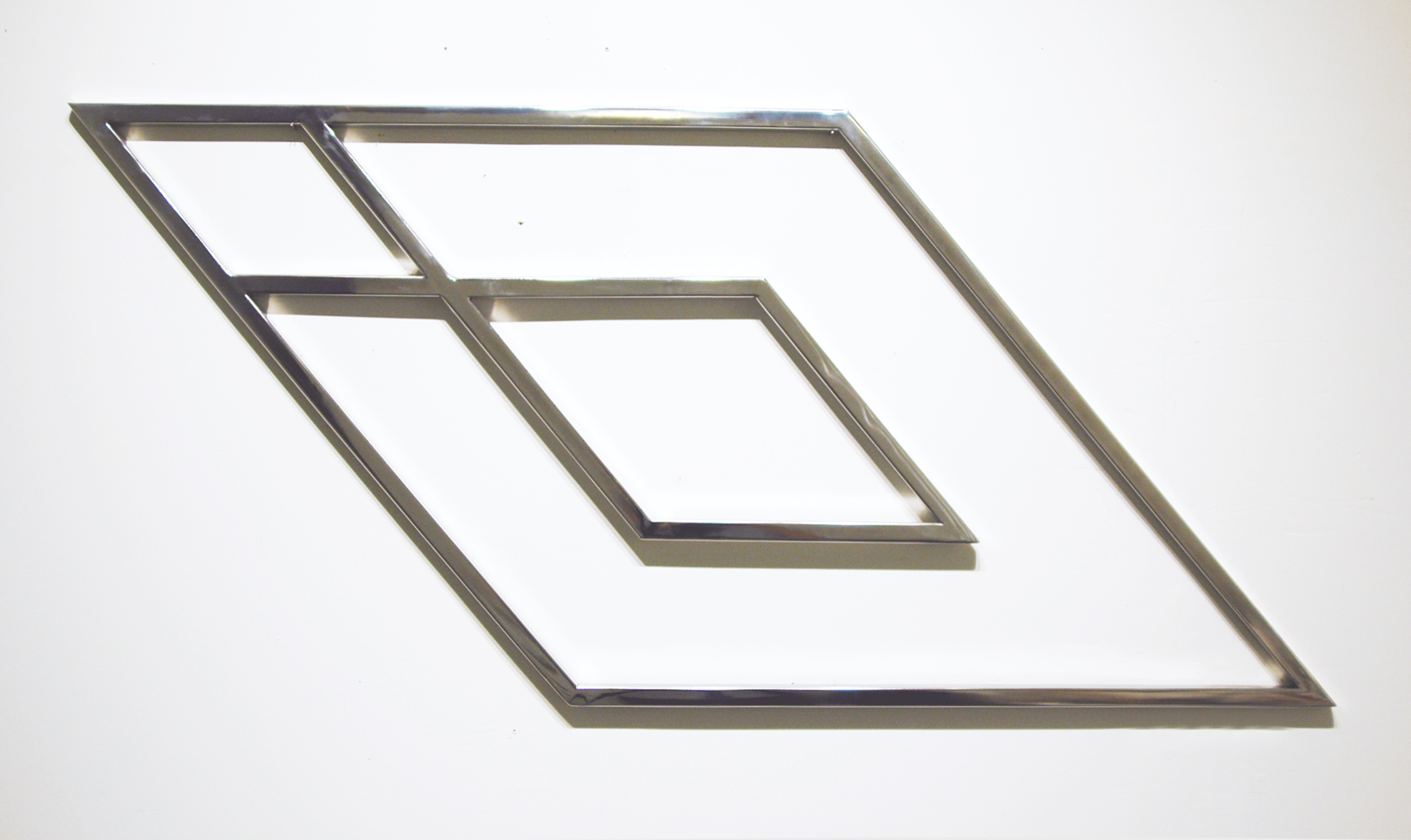   JONATHAN RUNCIO   Untitled , polished stainless steel, 48" x 21.5", 2013 