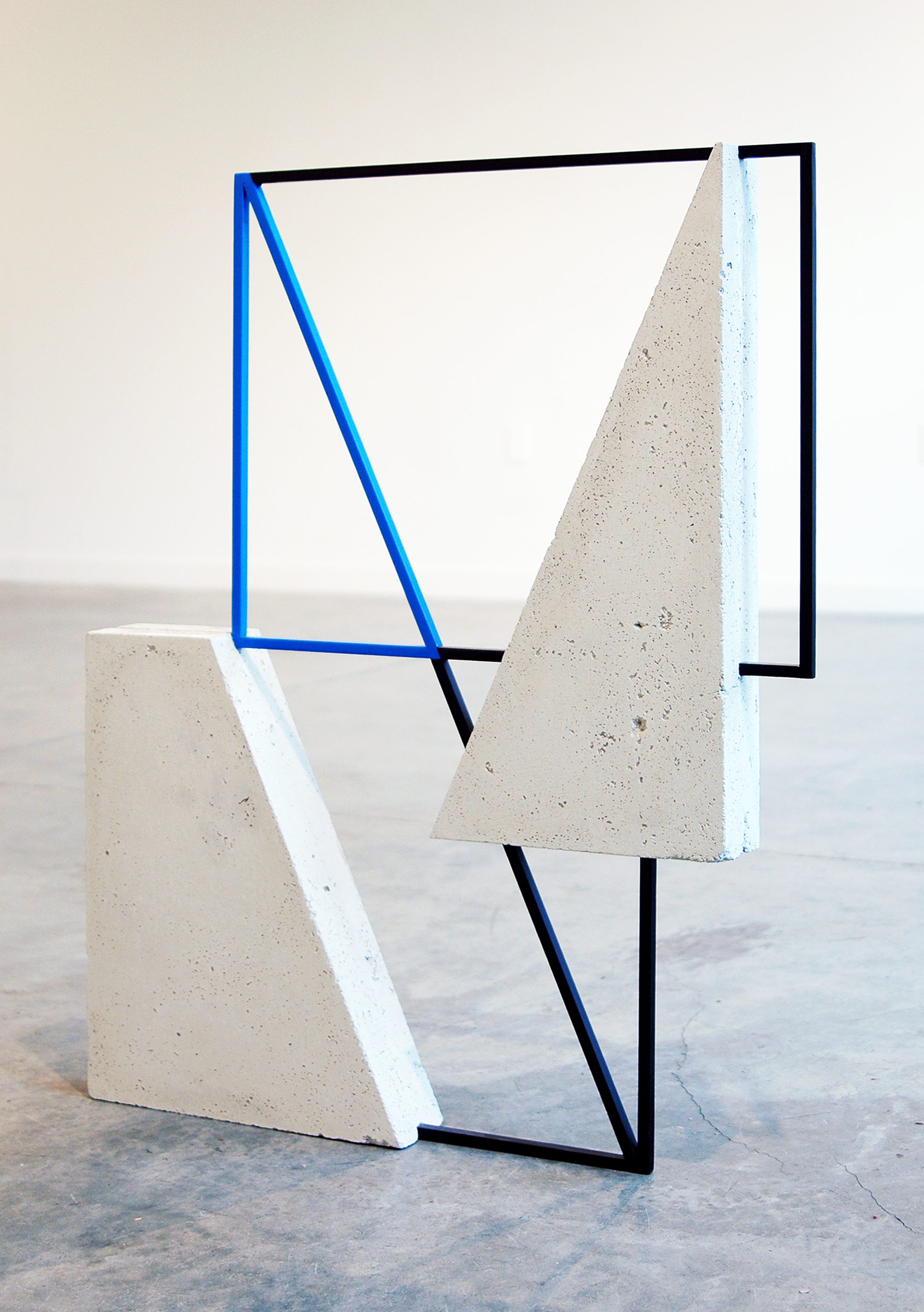   JONATHAN RUNCIO   Untitled , concrete, steel, primer and enamel, 31.5" x 25" x 2.5", 2013 