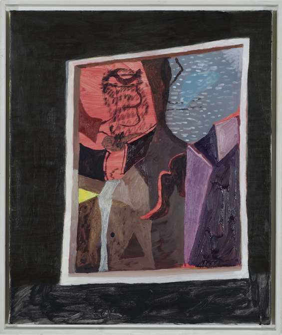CHRISTOPH ROßNER Böses Bild (Bad Picture), oil and acrylic on canvas, 25" x 21", 2012