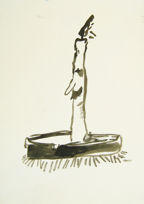   CHRISTOPH ROßNER   Licht als Trost  (Light as Consolation), india ink on paper, 11.75" x 8.25", 2009 