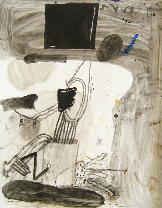 CHRISTOPH ROßNER Untitled , india ink on paper, 18.5" x 15.5", 2012