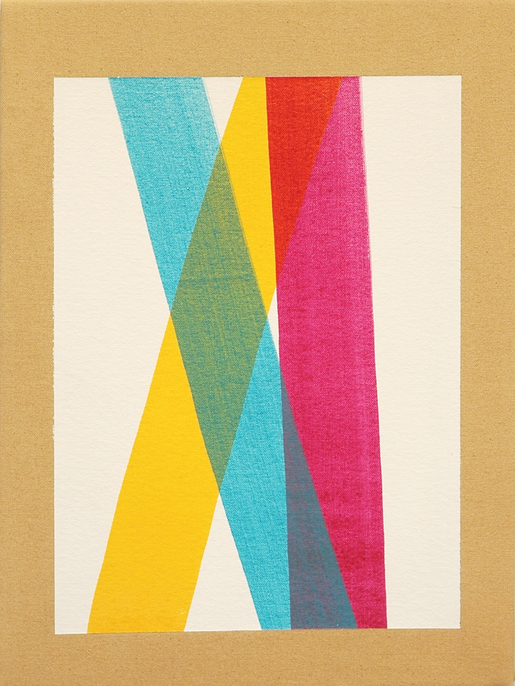 AMANDA CURRERI Untitled , acrylic and gesso on dyed fabric, 16" x 12", 2012