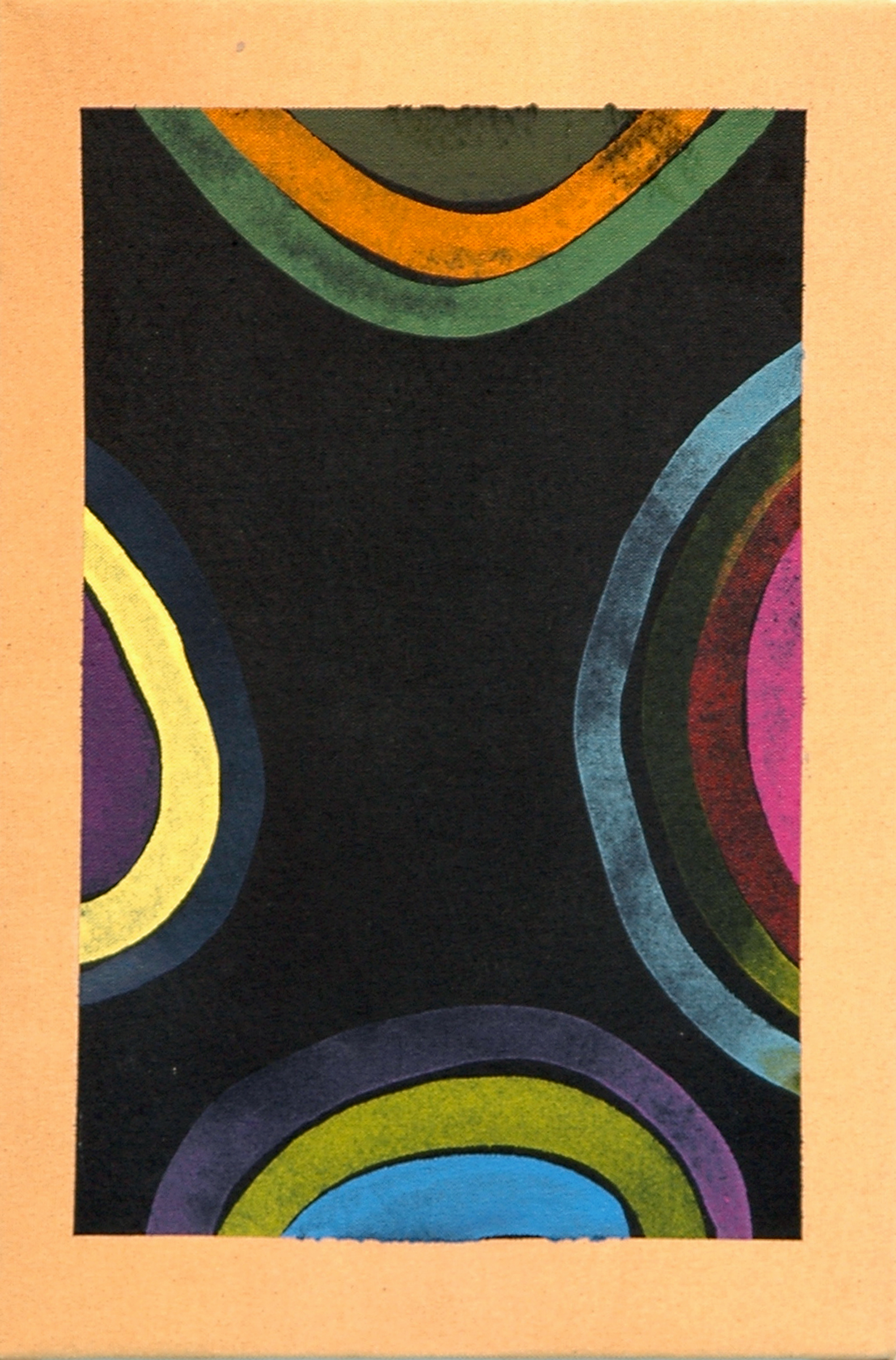 AMANDA CURRERI Untitled , acrylic and gesso on dyed fabric, 15" x 10", 2012