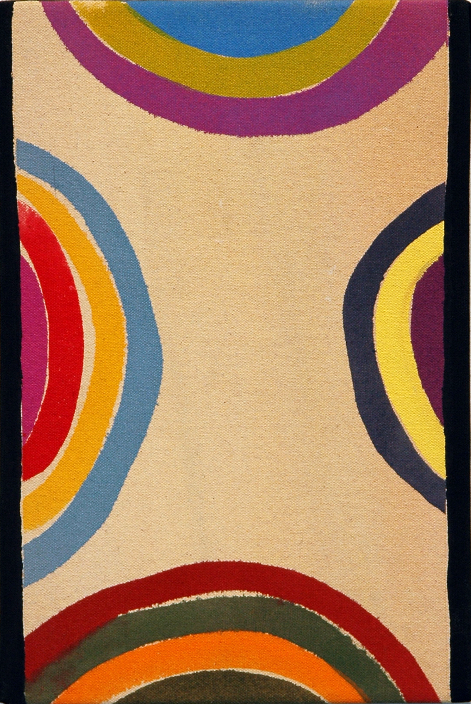   AMANDA CURRERI   Untitled , acrylic and gesso on dyed fabric, 12" x 8", 2012 