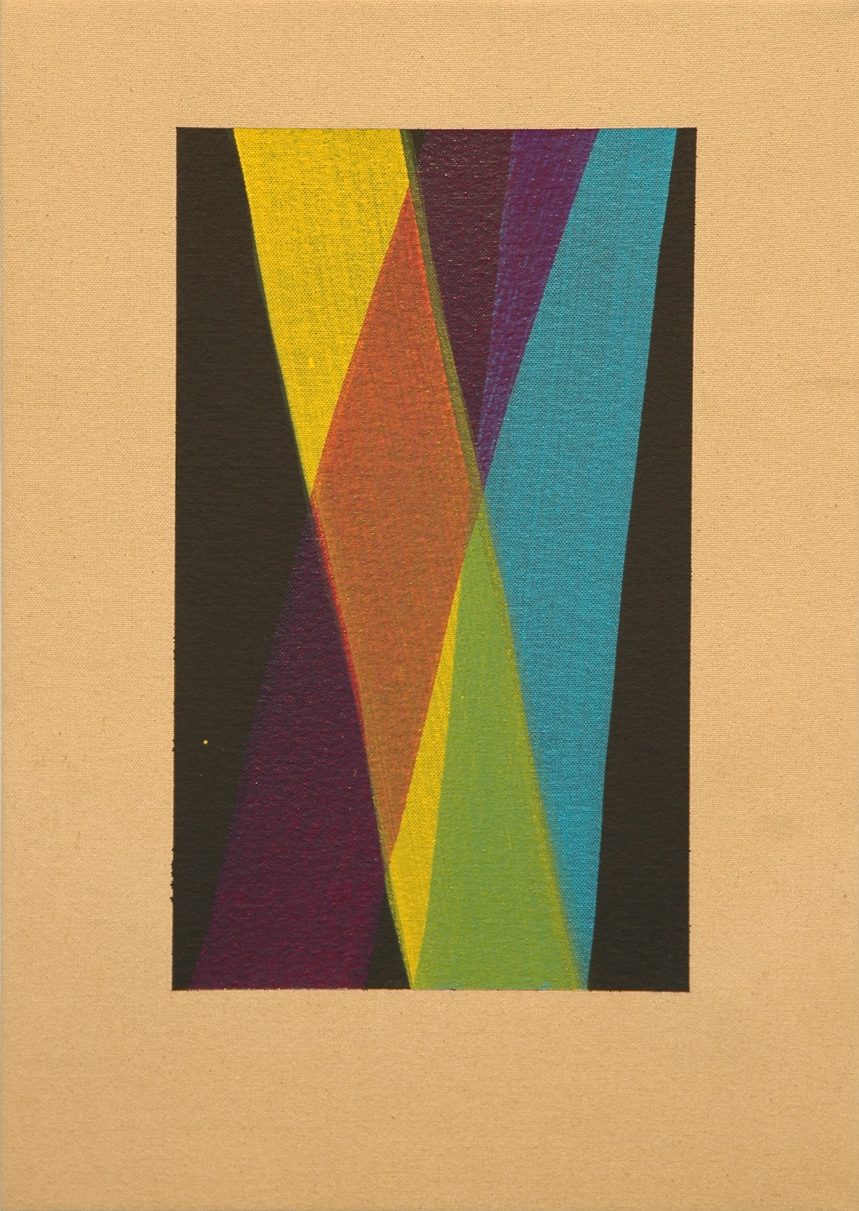 AMANDA CURRERI Untitled , acrylic and gesso on dyed fabric, 17" x 12", 2012