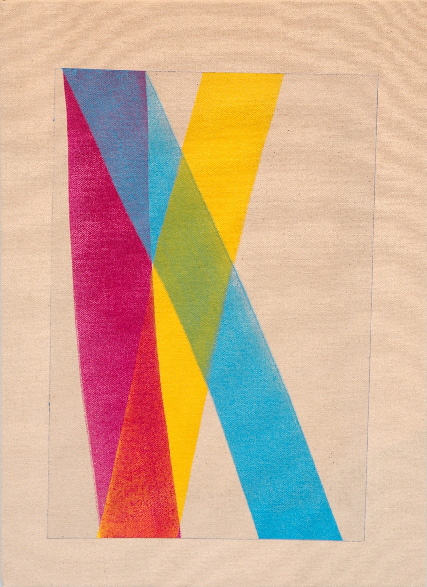   AMANDA CURRERI   Untitled , acrylic on dyed fabric, 17" x 12", 2012 