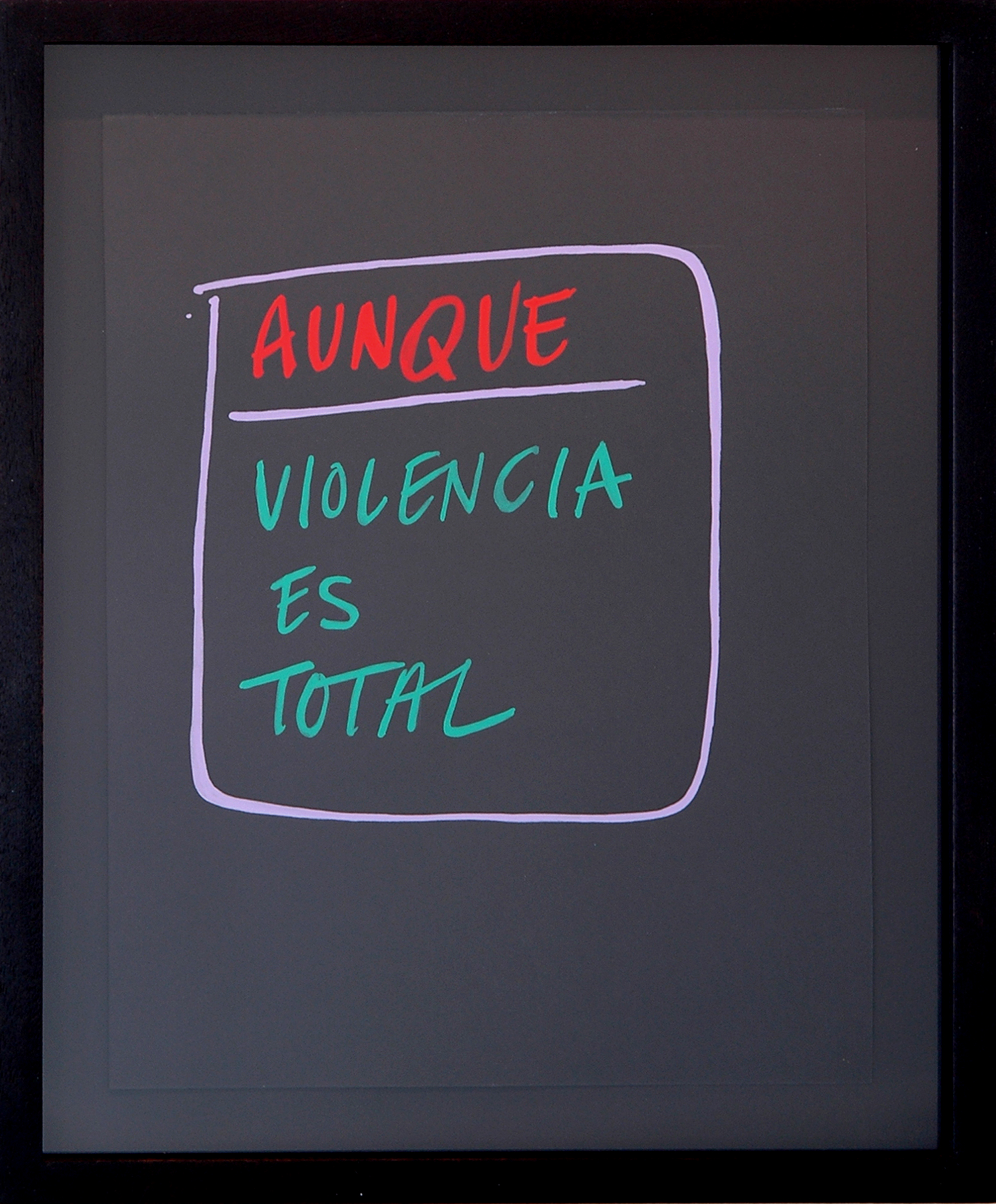 AMANDA CURRERI Aunque, Violencia es Total , gouache on paper, 14.75" x 11.75", 2012