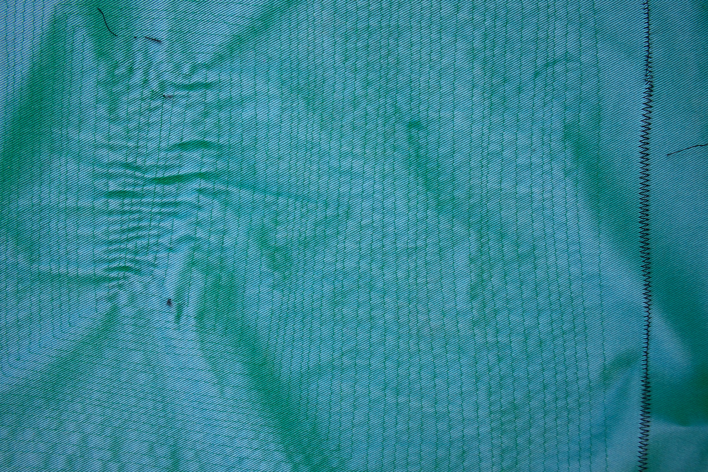   CHRIS DUNCAN  (detail) &nbsp;Ghost Pattern #3 (Summer/Winter 2016) Six-Month Exposure/Oakland , 2017, sun, time and thread on fabric, 20 1/2" x 17 3/8" 