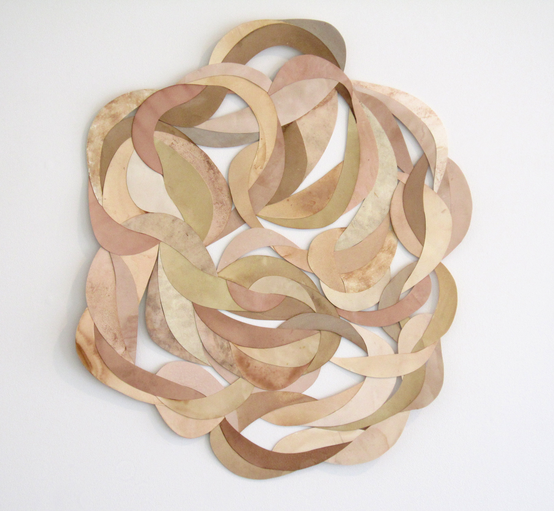   MOLLY SMITH   Mass,&nbsp; 2013, paper and natural dyes, 32" x 29" 