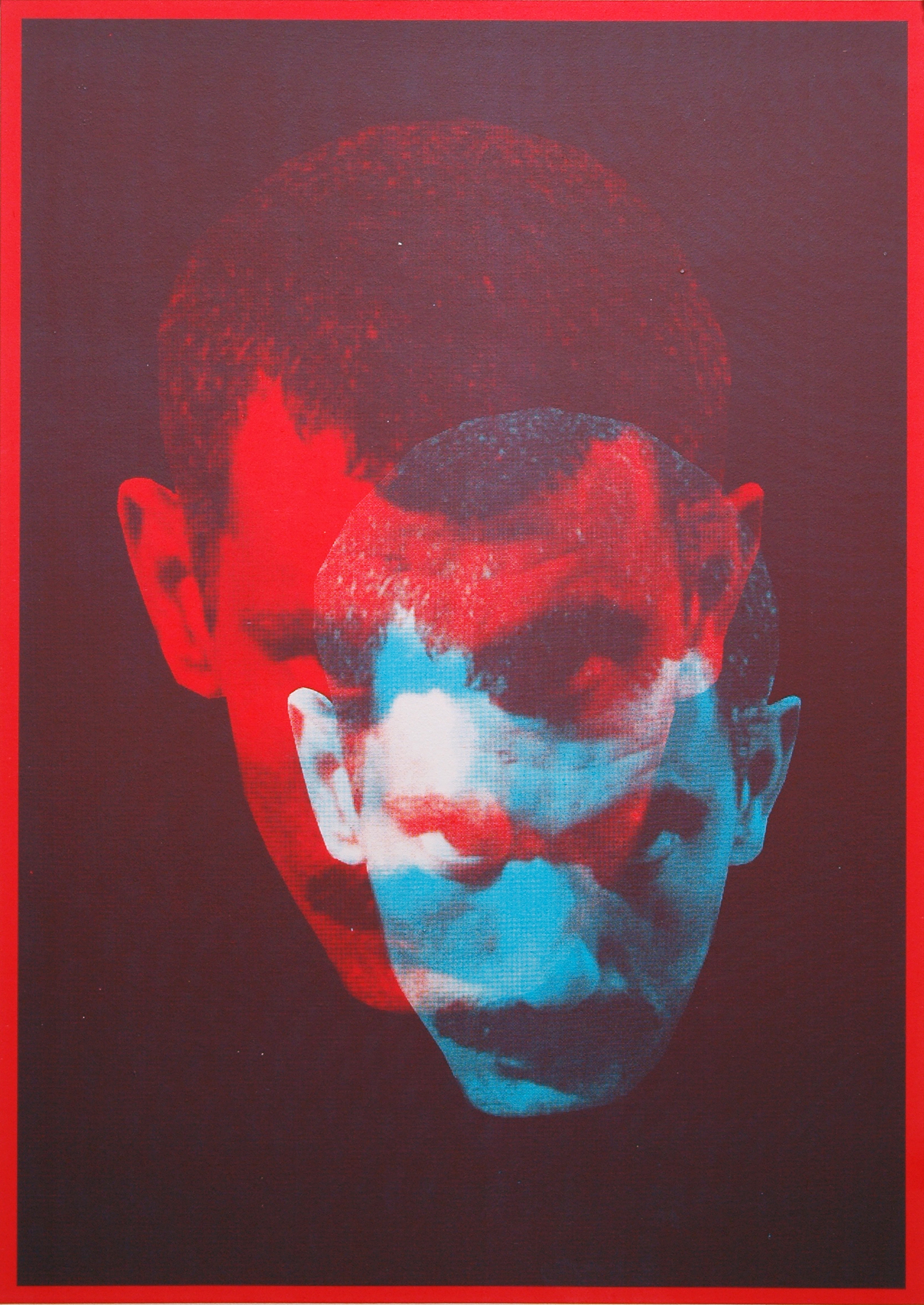   GWENAËL RATTKE   Double Portrait of Yilmaz Güney , 2012, acrylic silkscreen on museum board, 30" x 22.25" 
