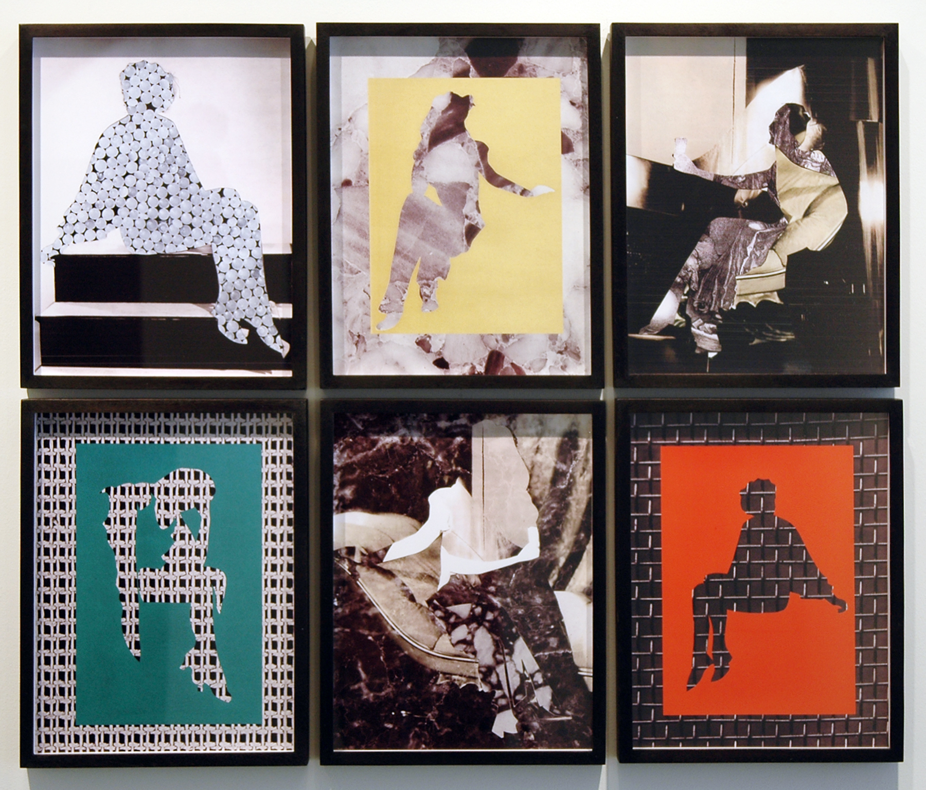   DERIC CARNER   Ida Poses #1-6 (L to R, top row &amp; bottom row) ,digital c-prints, framed, 1 + 1AP, 14" x 11" (each), 2012 
