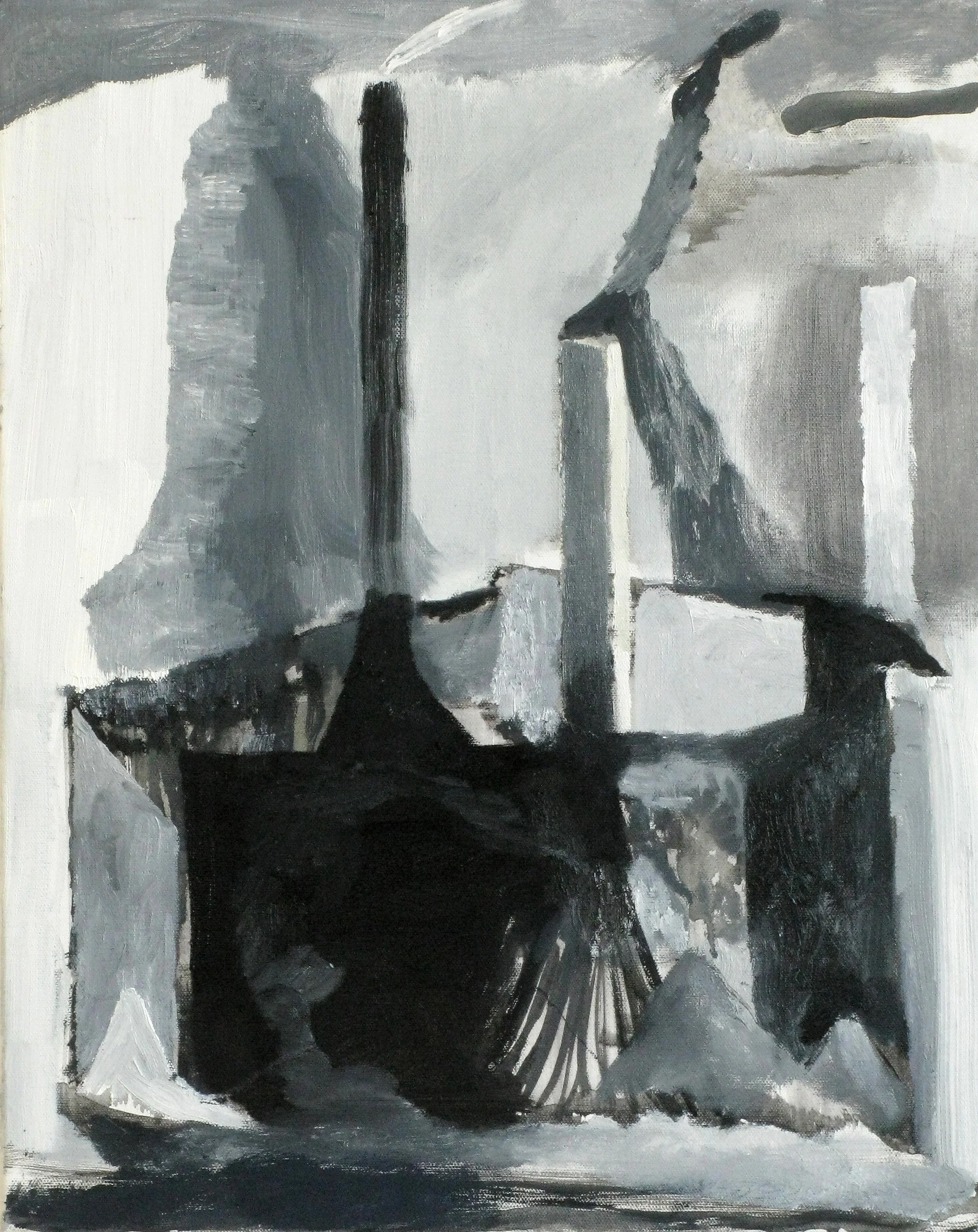 CHRISTOPH ROßNER Cloud Making Machine, oil and acrylic on canvas, 19.5" x 15.75", 2009