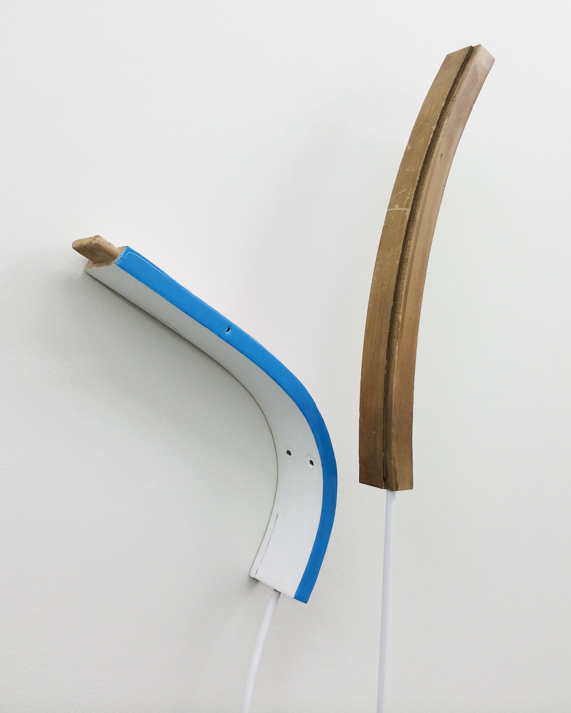   KIRK STOLLER  (detail) &nbsp;Untitled (twist) , wood, steel, resin, acrylic and latex paint, enamel, 84.25" x 19" x 5.5" 