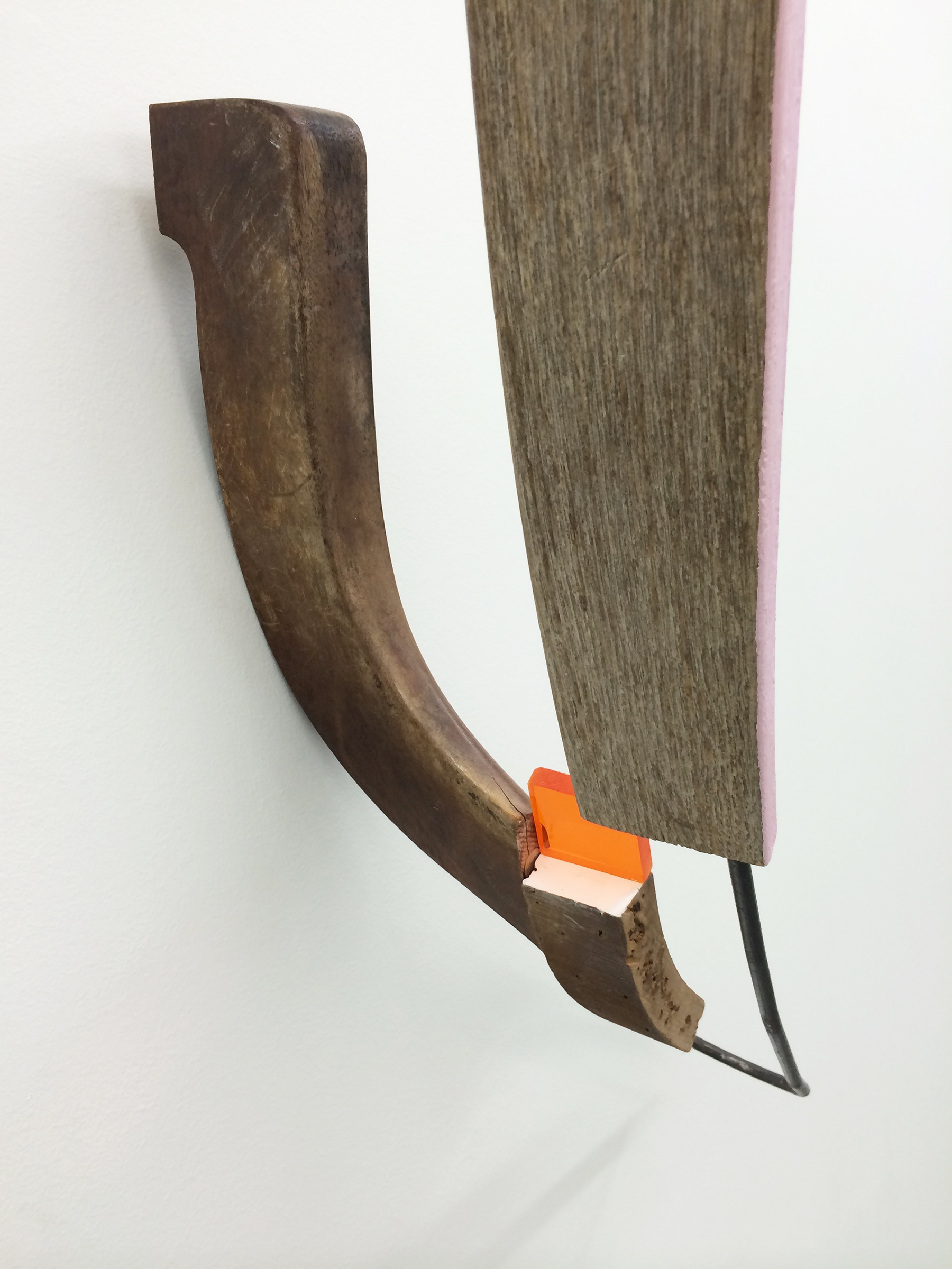  KIRK STOLLER  (detail) &nbsp;Untitled (wish) , wood, steel, plexi glass, acrylic and latex paint, wood stain, 39" x 24" x 15.75" 