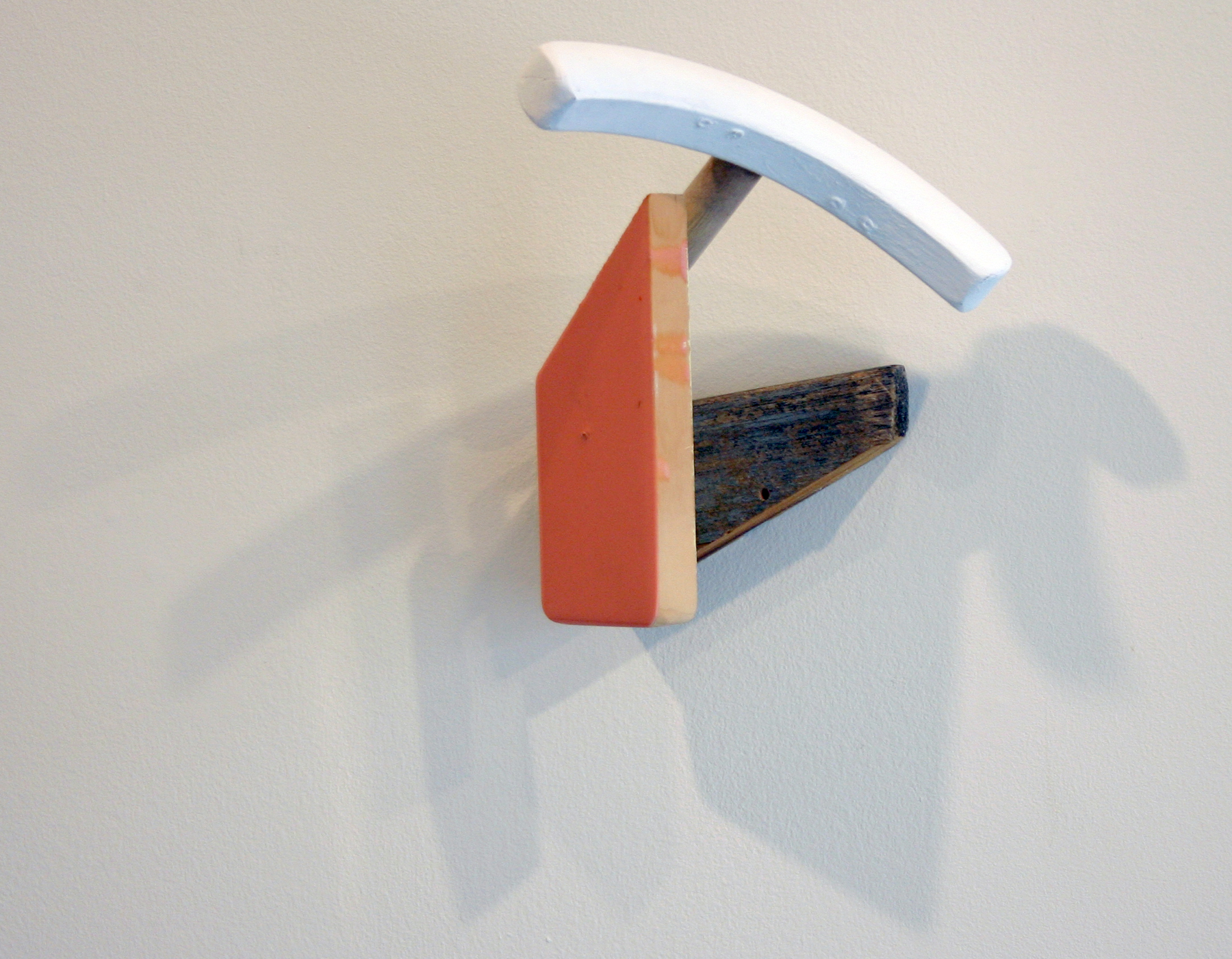 KIRK STOLLER Untitled (crescent), wood, paint and resin, 8.5" x 7" x 6.25", 2011