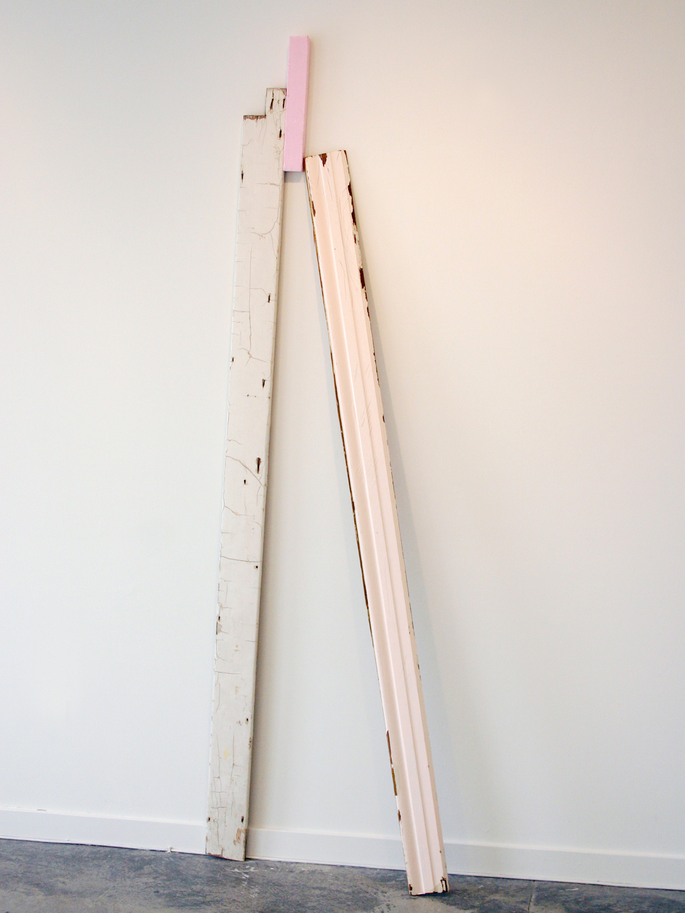 KIRK STOLLER Untitled (trapezoid), wood and foam, 82.75" x 27" x 6", 2011