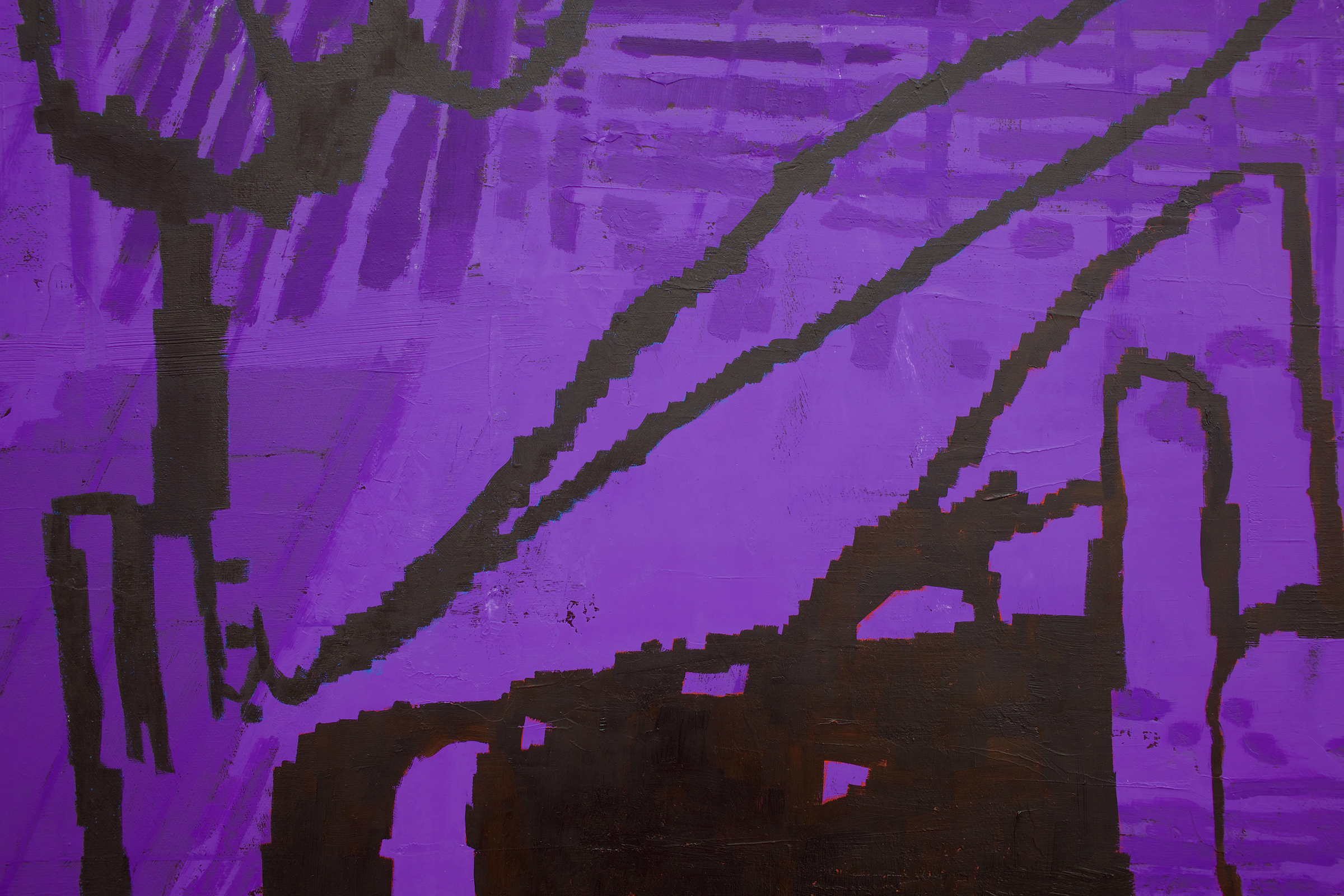   EJ HAUSER  (detail) &nbsp;purple beast , 2017, oil on canvas, 40" x 32" 