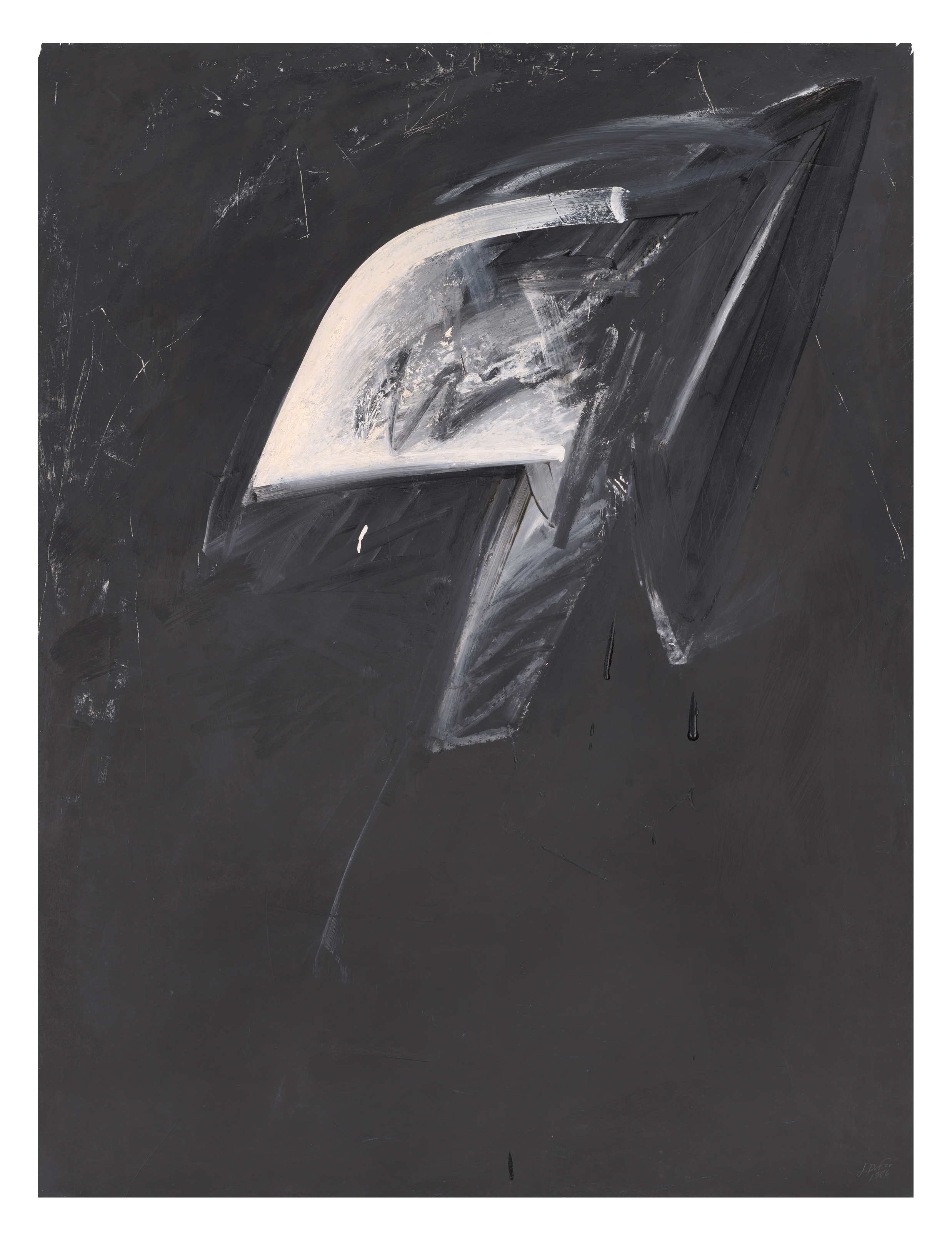   JAY DEFEO   Impressions of Africa No. 1 , (Estate no. E1031), 1986, oil and alkyd on paper, 50" x 38" 