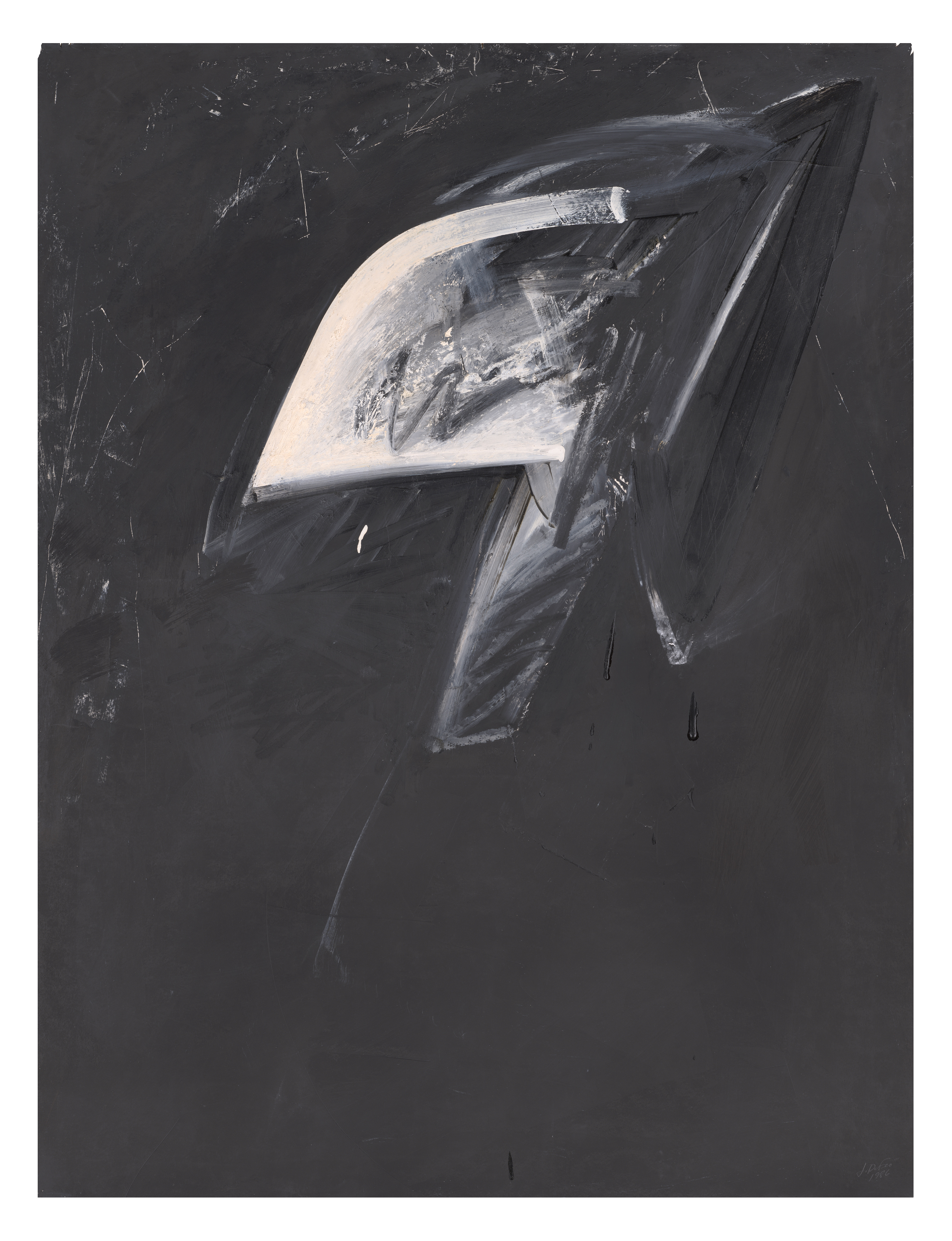 JAY DEFEO Impressions of Africa No. 1 , (Estate no. E1031), 1986, oil and alkyd on paper, 50" x 38"