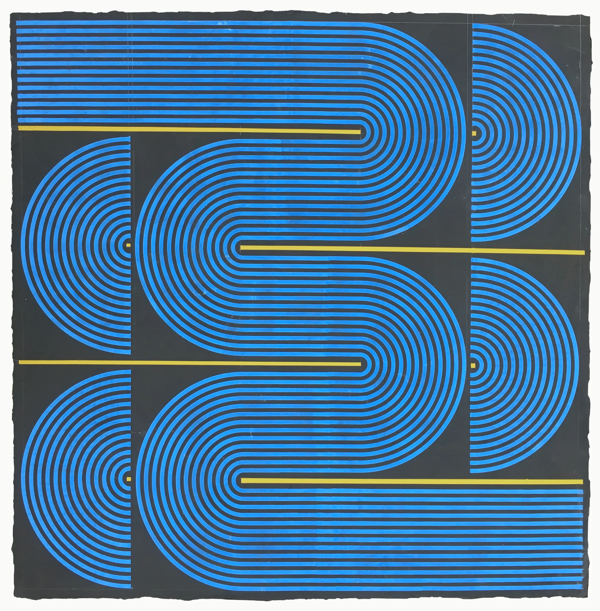 ELISE FERGUSON 80s, 2018 Pigmented plaster on MDF panel, 30” x 30”