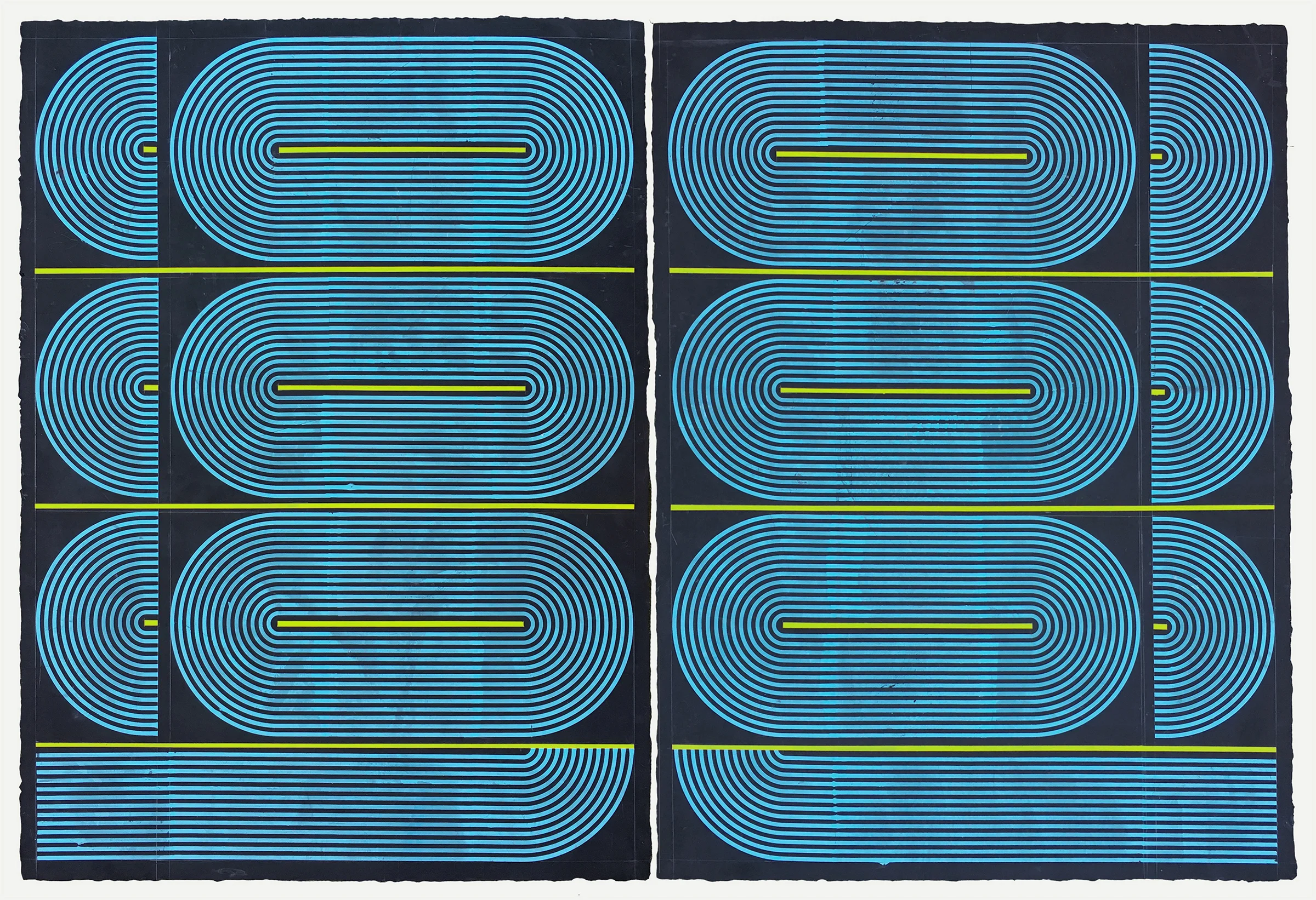 ELISE FERGUSON Boniculars, 2018 Pigmented plaster on MDF panel, 40” x 60”