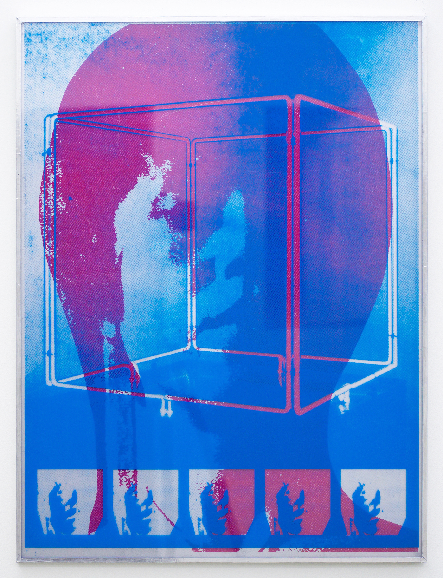  GWENAËL RATTKE  Plastic Poster #1 , 2016 acrylic and unique silkscreen on plexiglas, 26” x 19.75” 