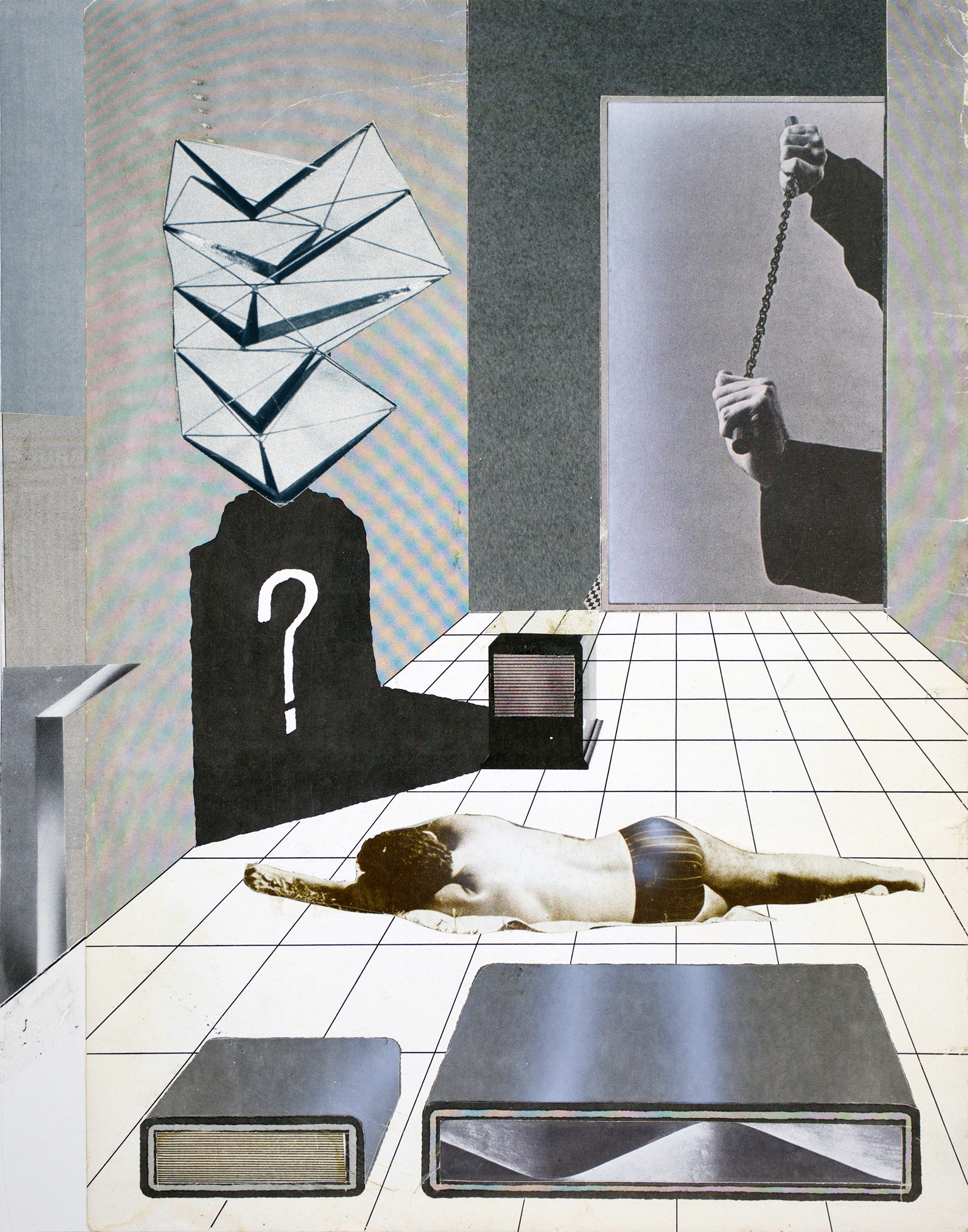 GWENAËL RATTKE Modern Interior , 2018 collage on paper, 14” x 11”