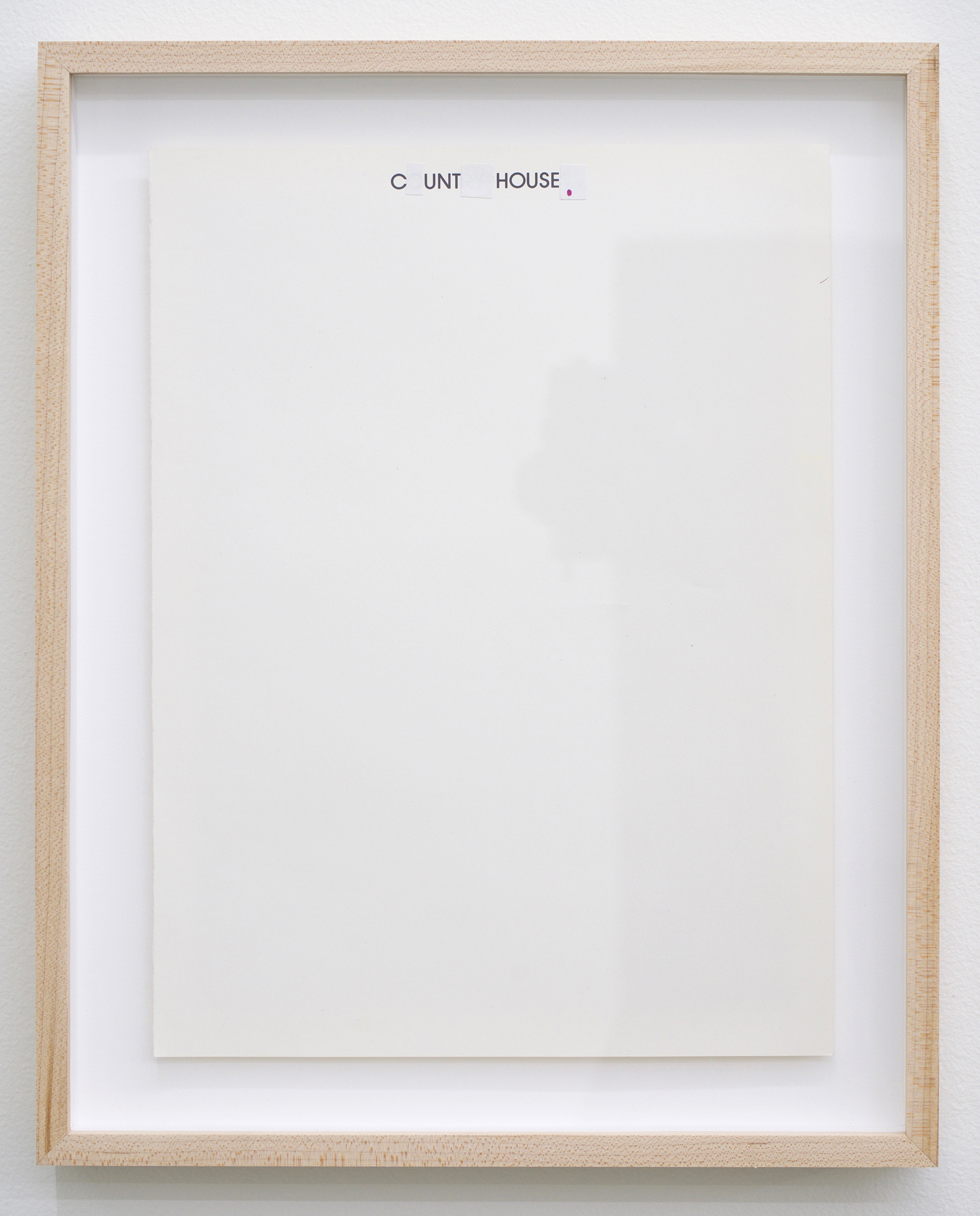  AMANDA CURRERI C_unt__ House_, 2018 Altered book page, custom frame, 13.5” x 10.75” 