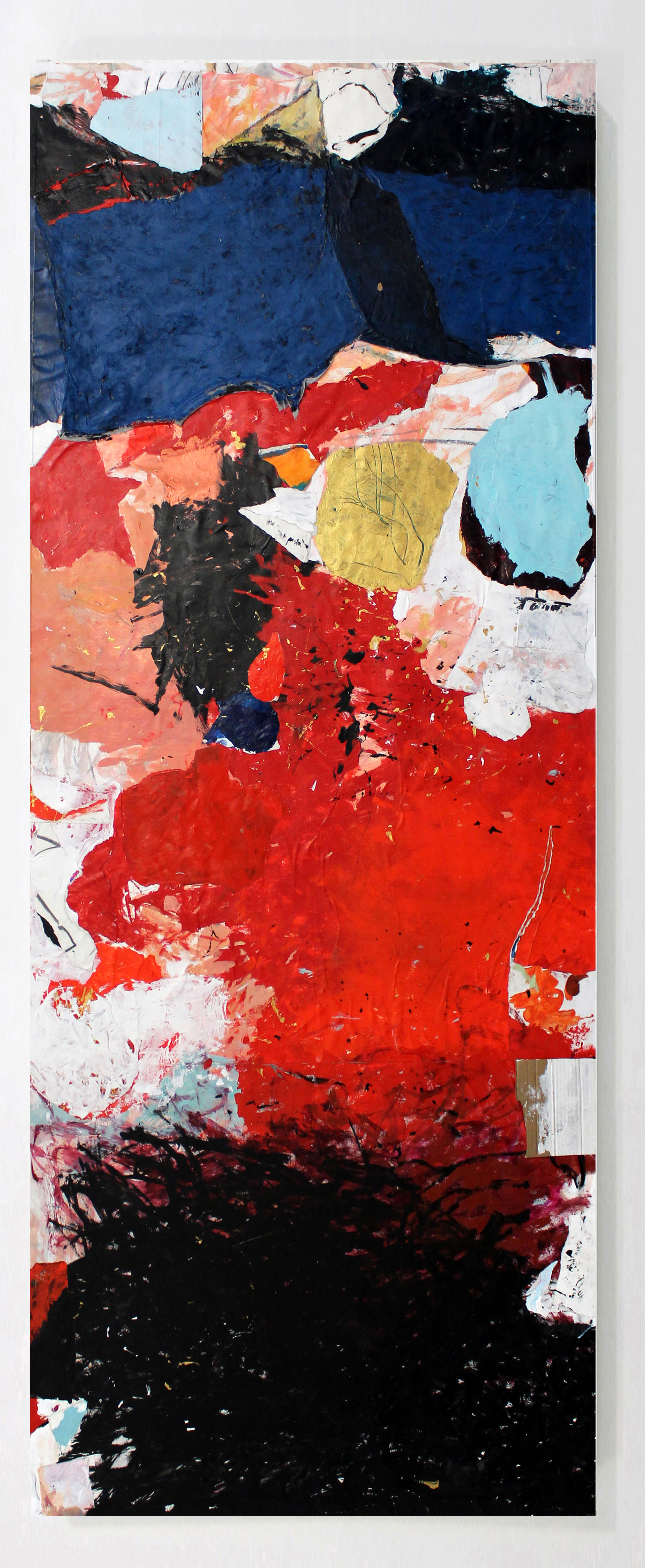  JOSEPH HART Example of Wounds, 2019 collaged paper, acrylic and graphite on paper 90" x 38” 
