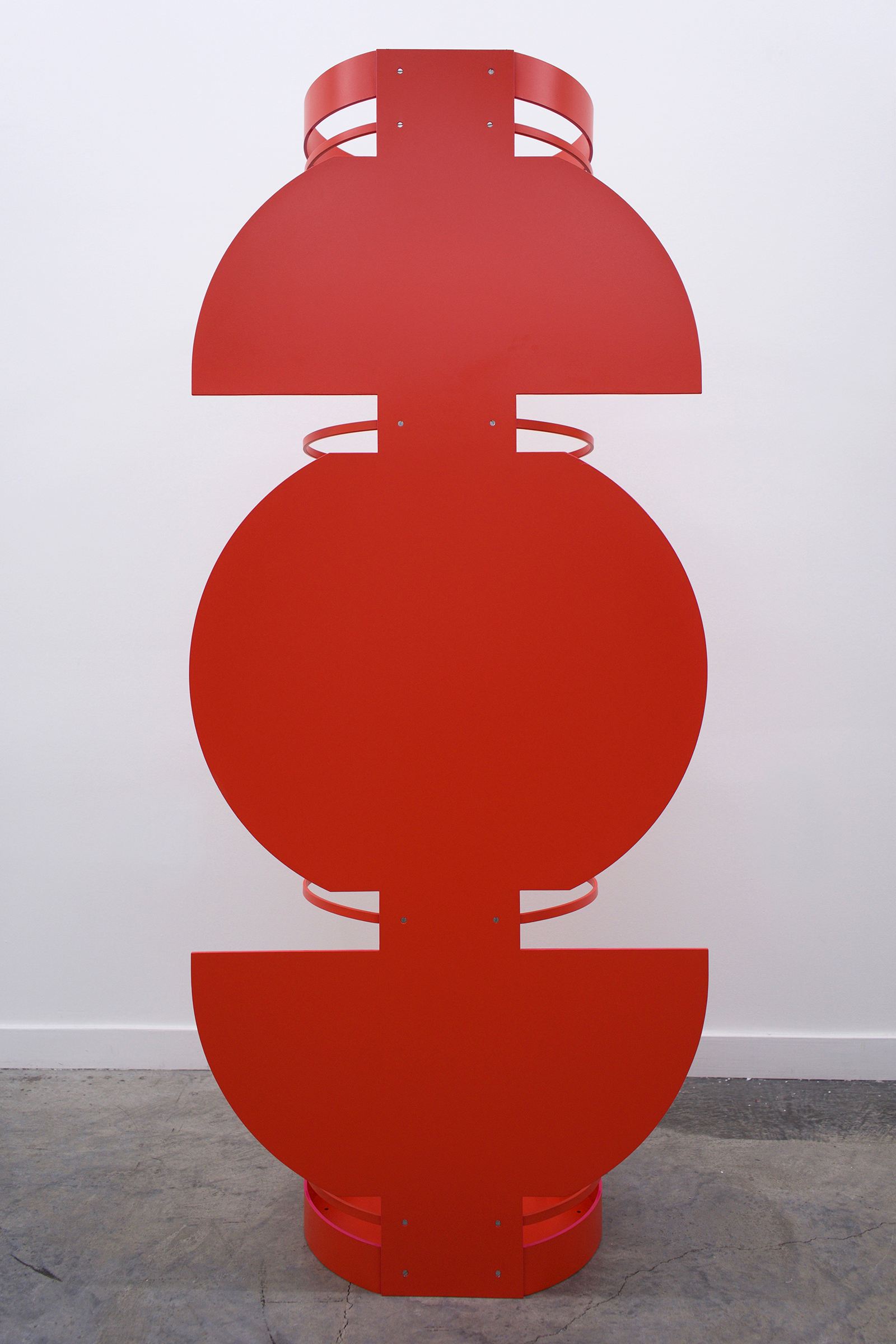 ELISE FERGUSON Armour , 2019 powder coated aluminum with stainless steel fasteners 66” x 28” x 18”
