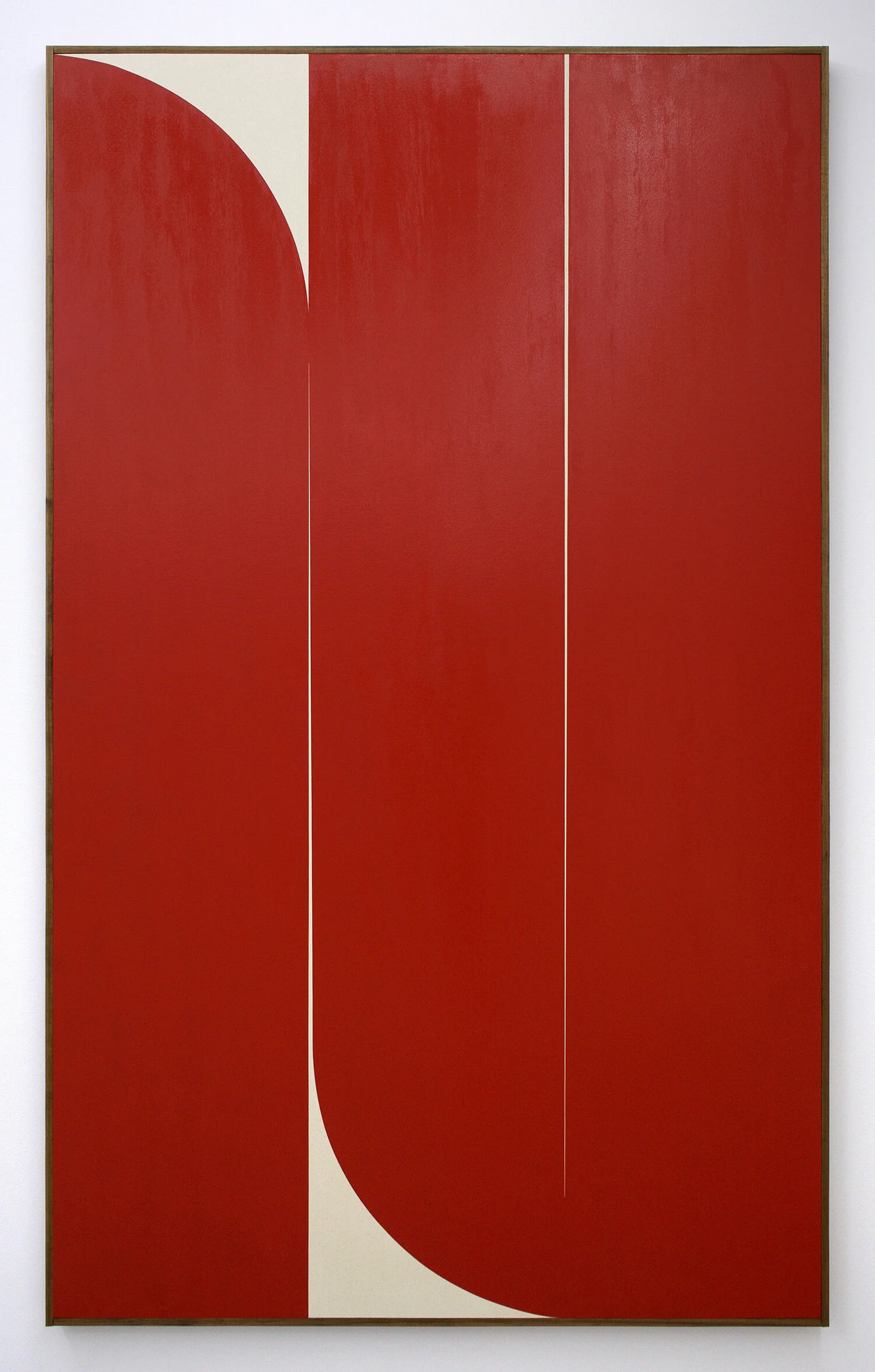 JOHNNY ABRAHAMS Untitled (Red), 2019 oil on canvas, 80” x 48”