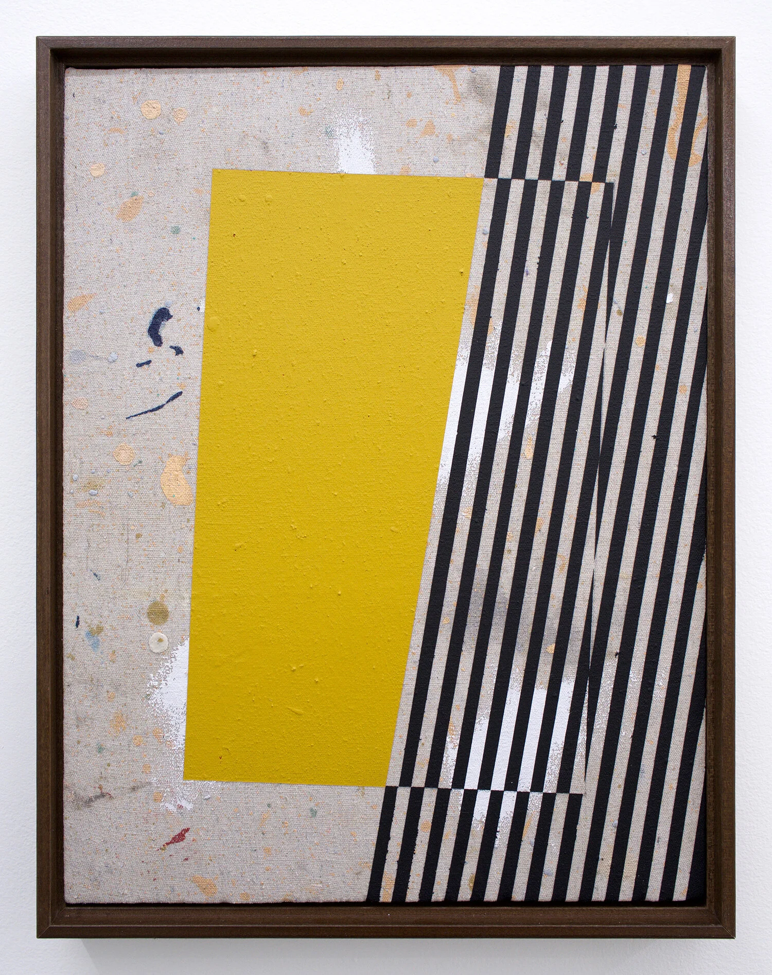 JOHNNY ABRAHAMS Untitled (Small Ocher), 2019 acrylic on canvas, 17” x 13” (framed)