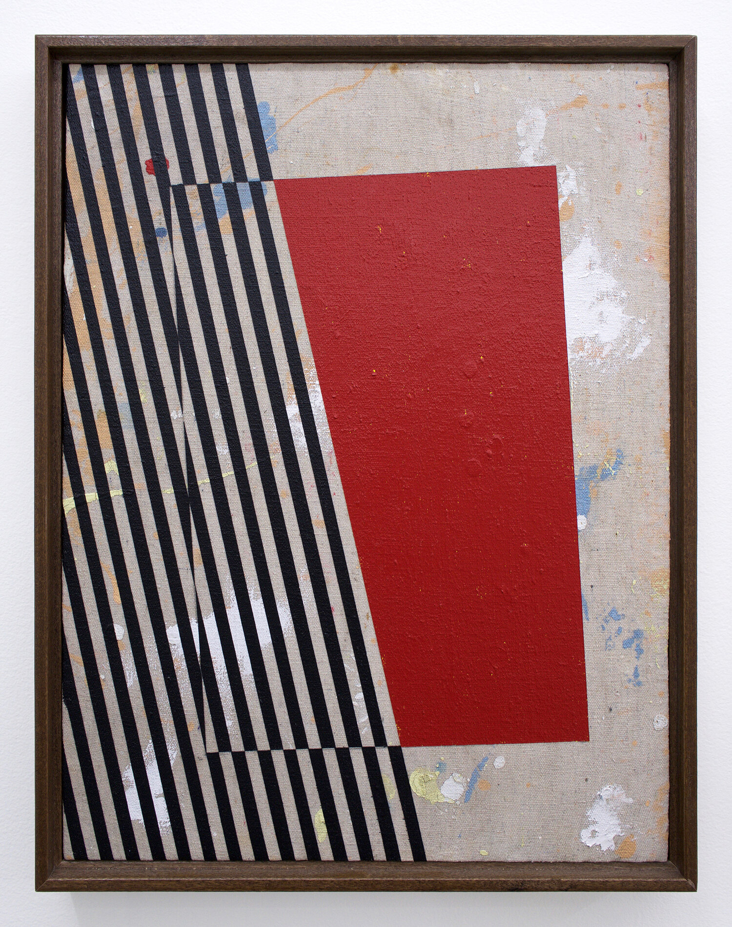  JOHNNY ABRAHAMS Untitled (Small Red), 2019 acrylic on canvas, 17” x 13” (framed) 