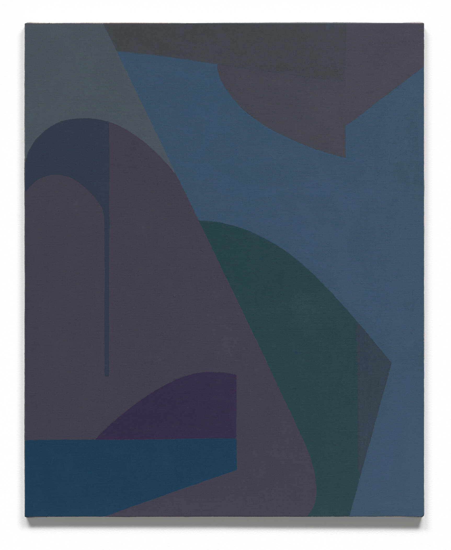  NANCY WHITE  Untitled (1-2019) , 2019 acrylic on linen mounted to panel 16 x 13" x 3/8" 