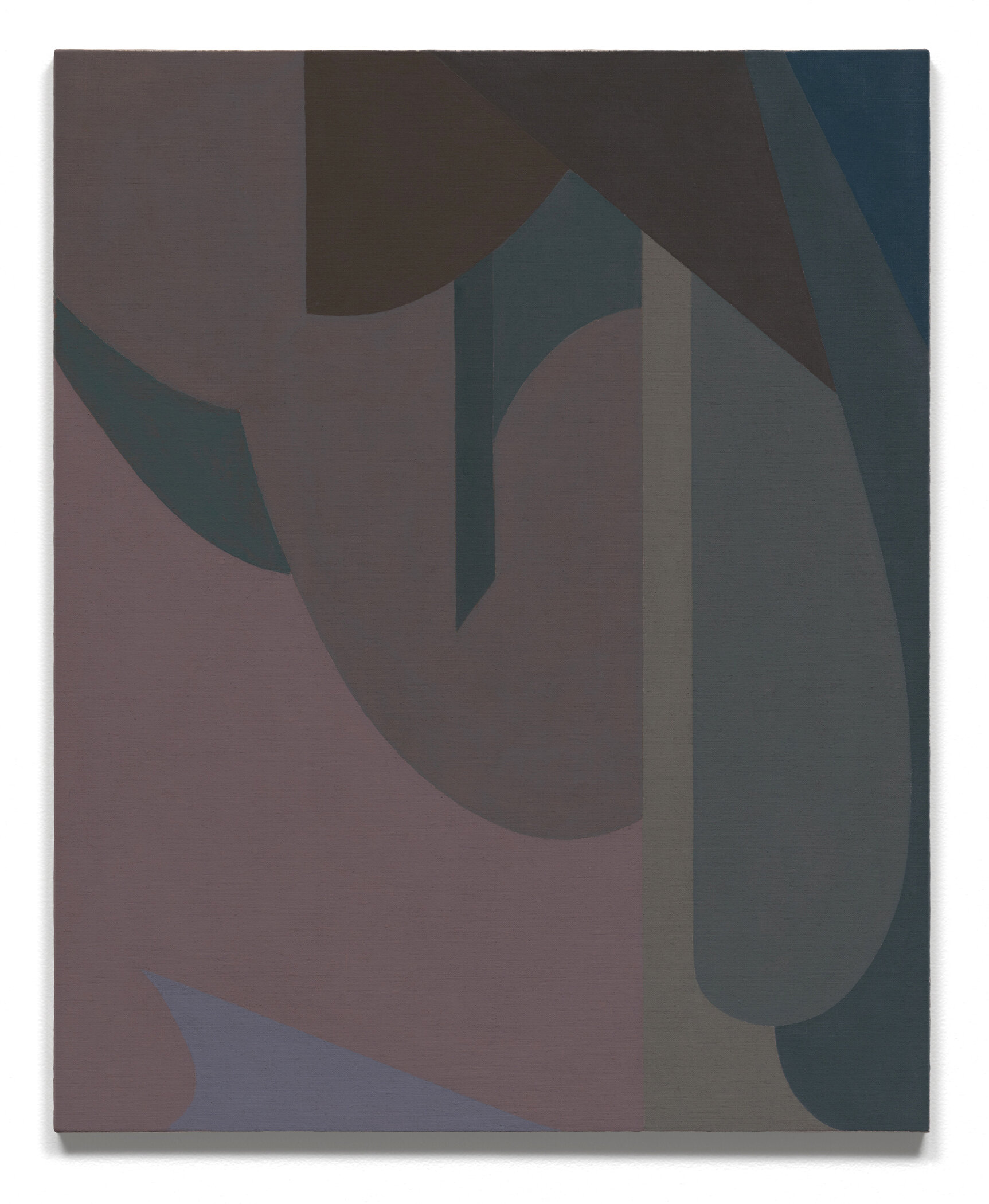  NANCY WHITE  Untitled (4-2019) , 2019 acrylic on linen mounted to panel 16 x 13" x 3/8" 