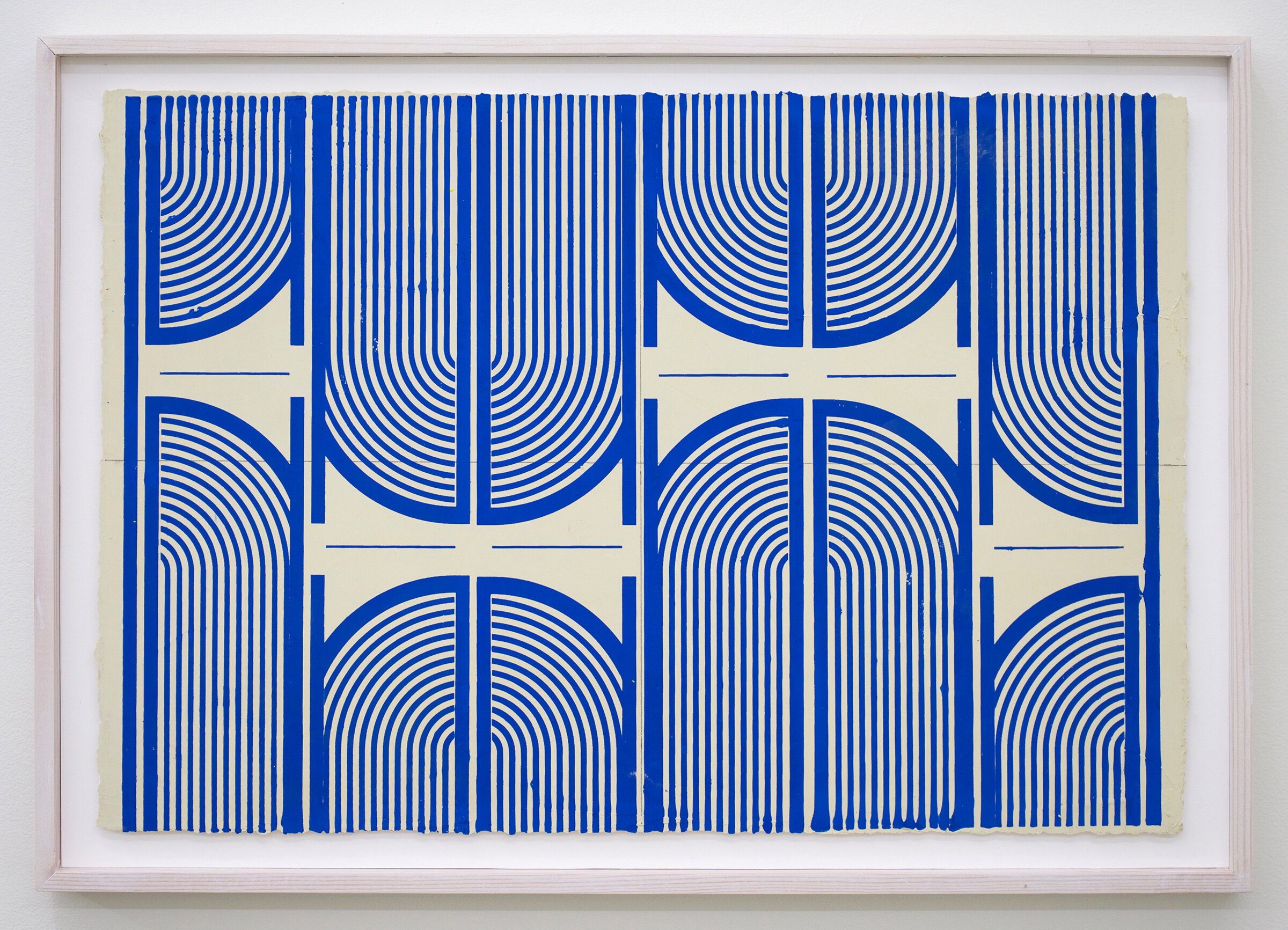  ELISE FERGUSON    Vent -Blue , 2018 pigmented plaster on paper 17.25" x 24.75" (framed) 