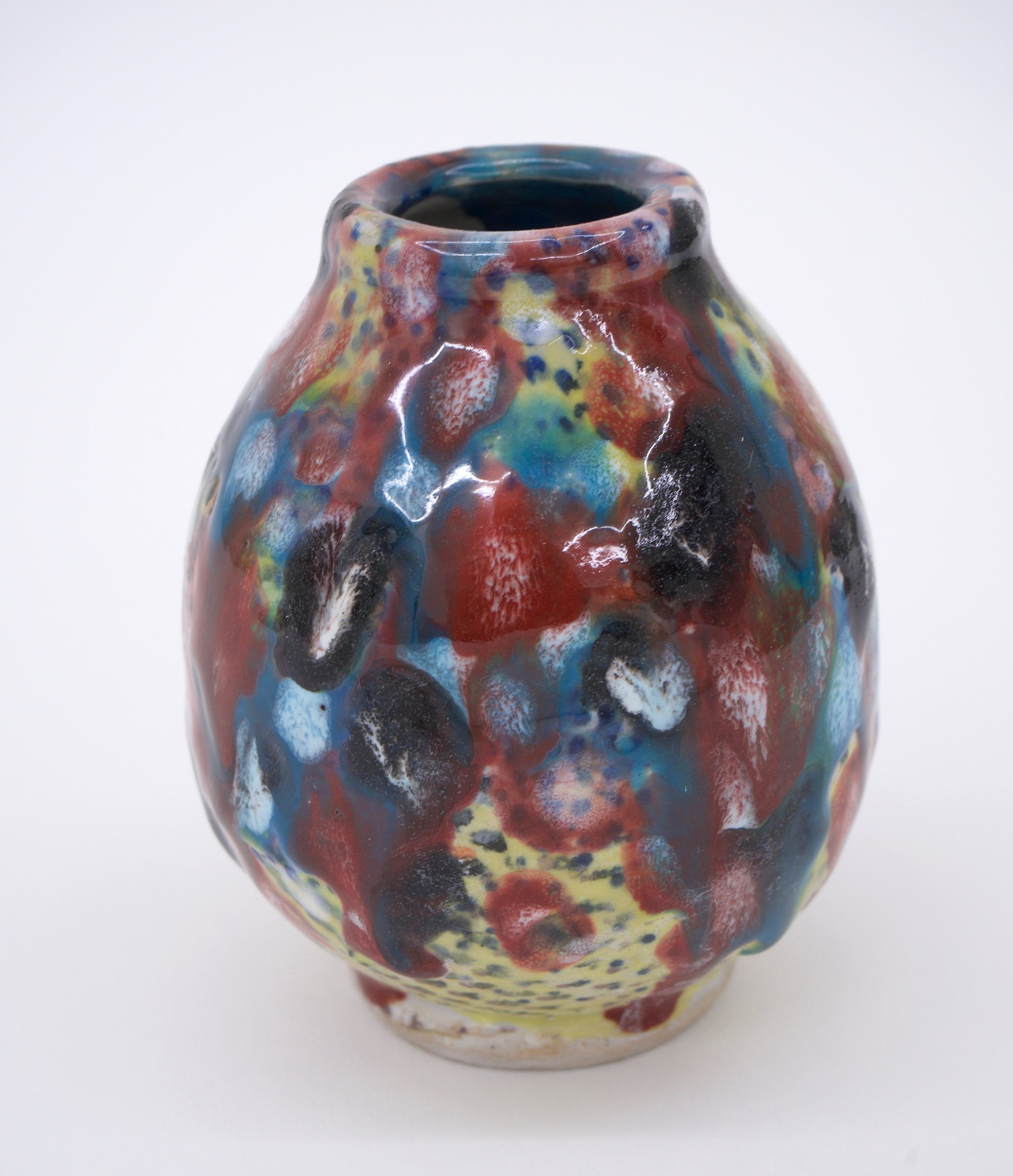   Untitled (Lava Lamps, Mid 2) , 2022 Multiply fired and layered glazes on stoneware 6.5” x 4” 